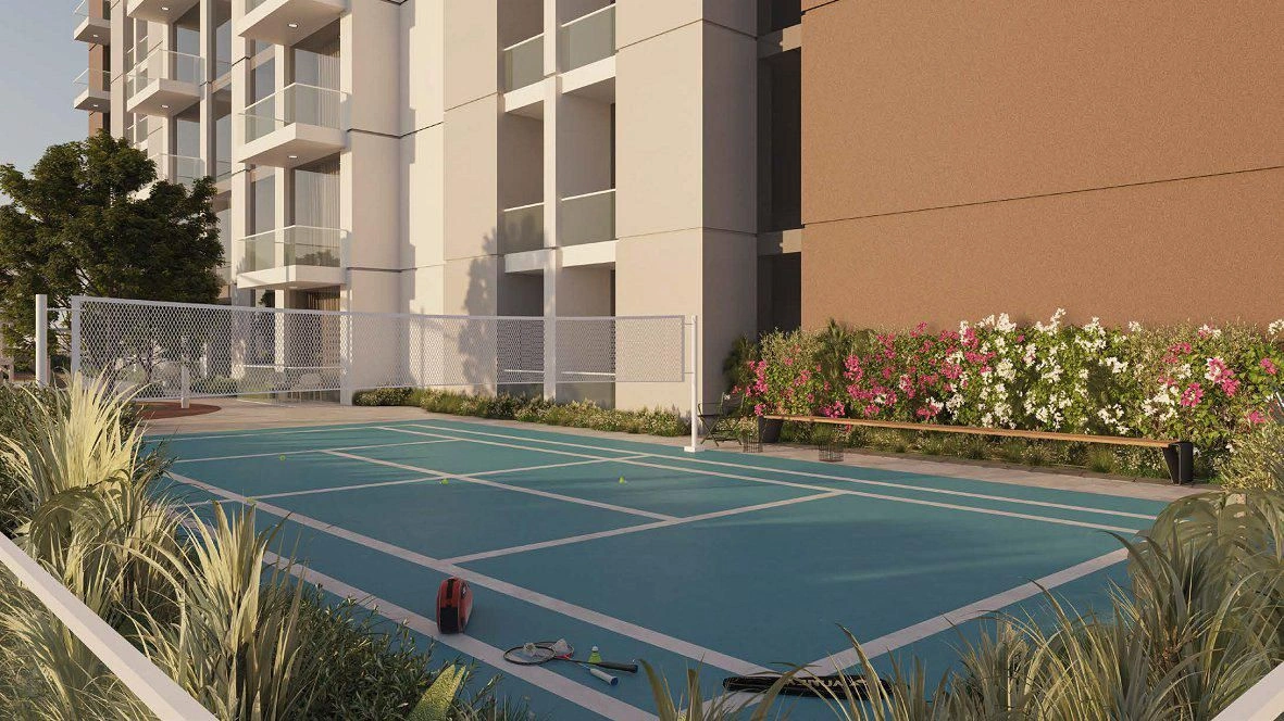 Modern residential complex with a wellness center in Dubai