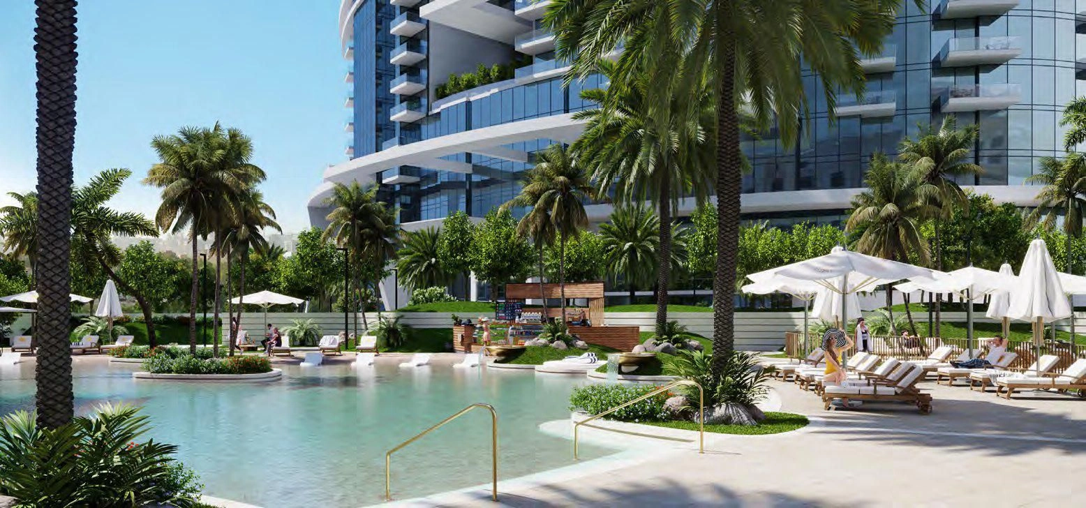 مجمع سكني فاخر بالقرب من جزيرة النخلة ووسط مدينة دبي