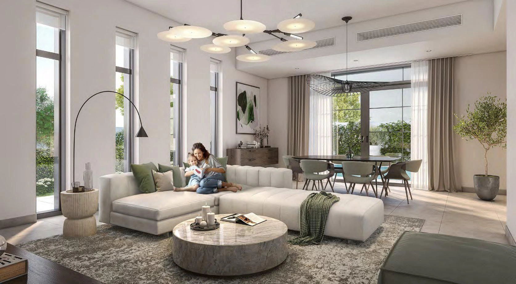 Villas con piscina y jardín en Abu Dhabi