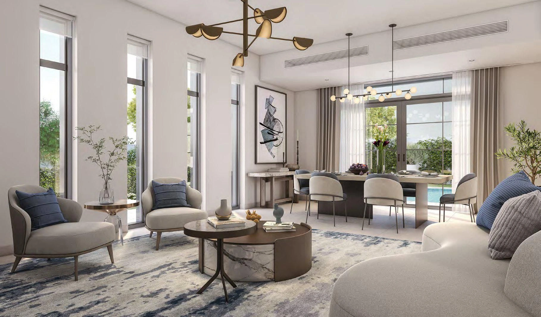 Villas con piscina y jardín en Abu Dhabi