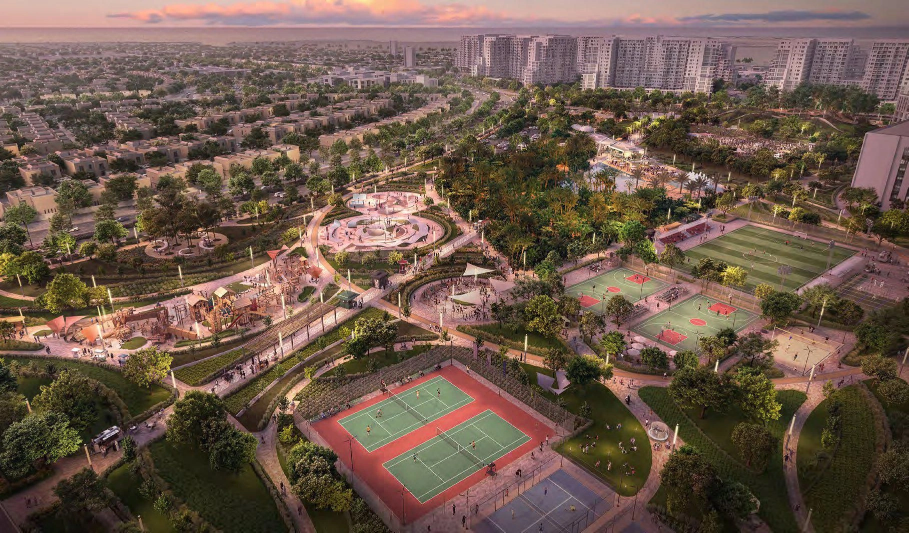 Villas con piscina y jardín en Abu Dhabi