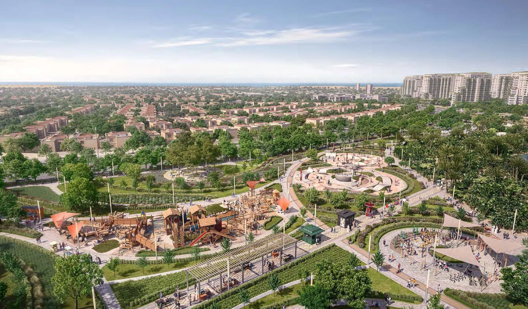 Villas con piscina y jardín en Abu Dhabi