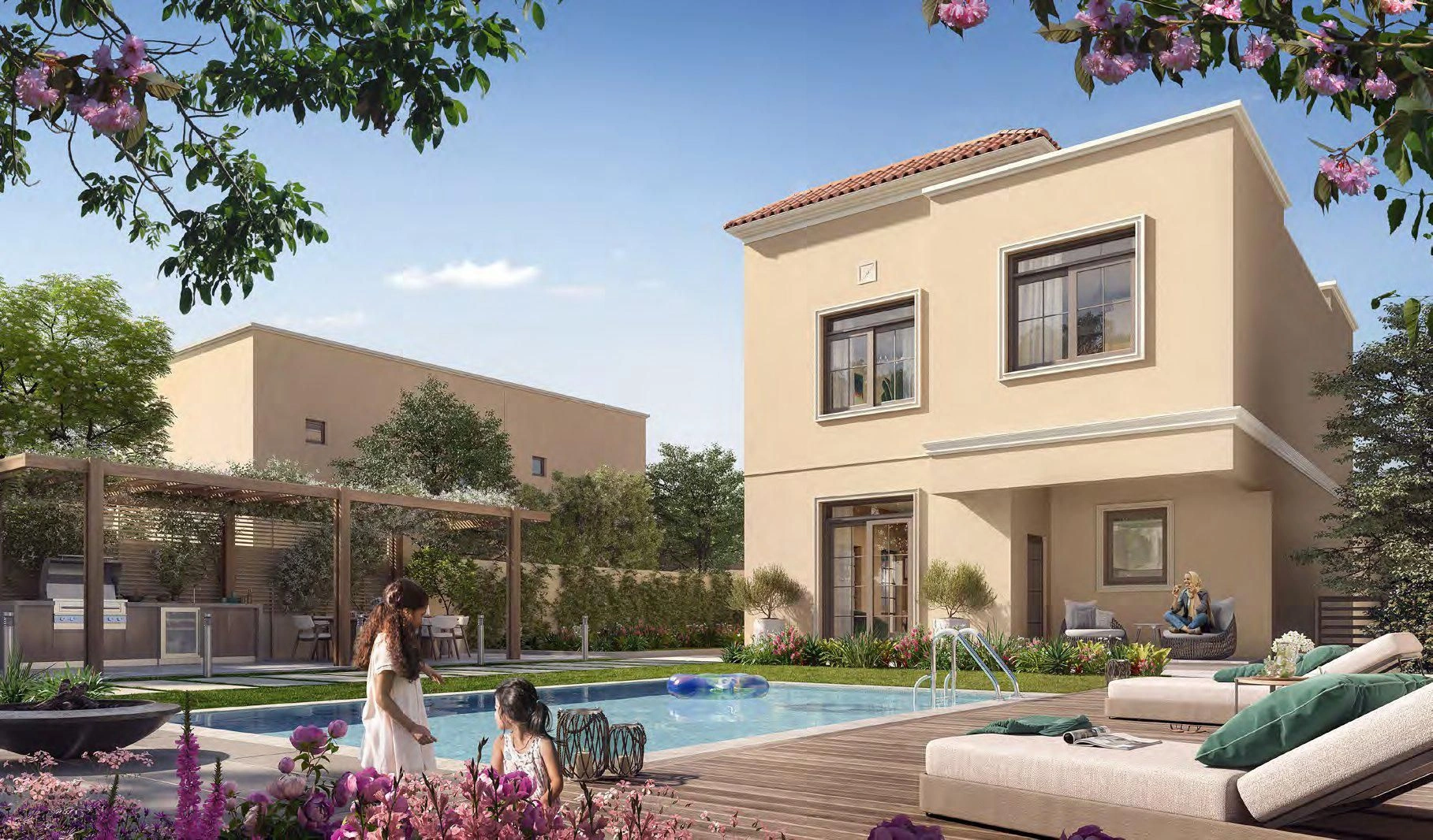 Villas con piscina y jardín en Abu Dhabi