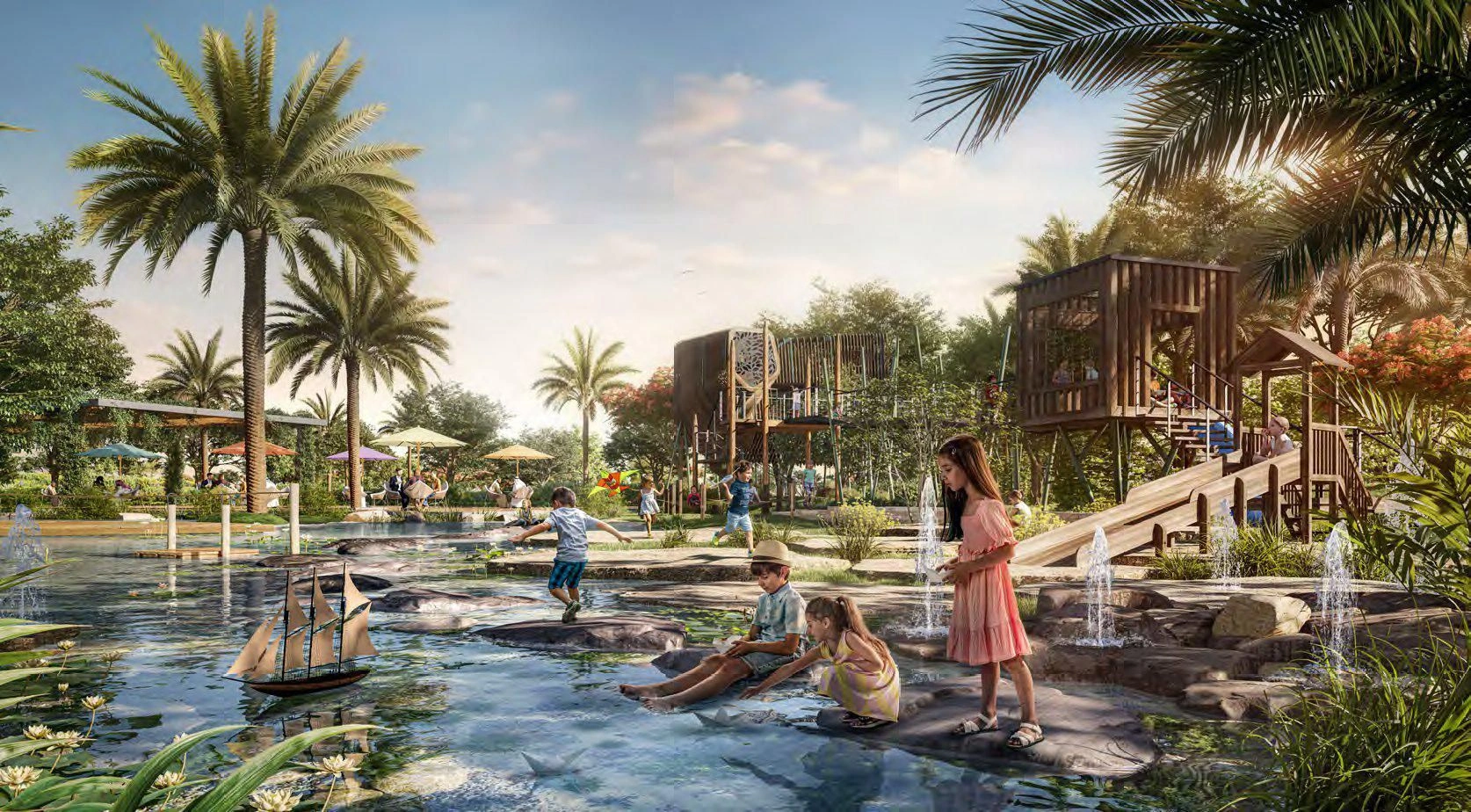 Villas con piscina y jardín en Abu Dhabi