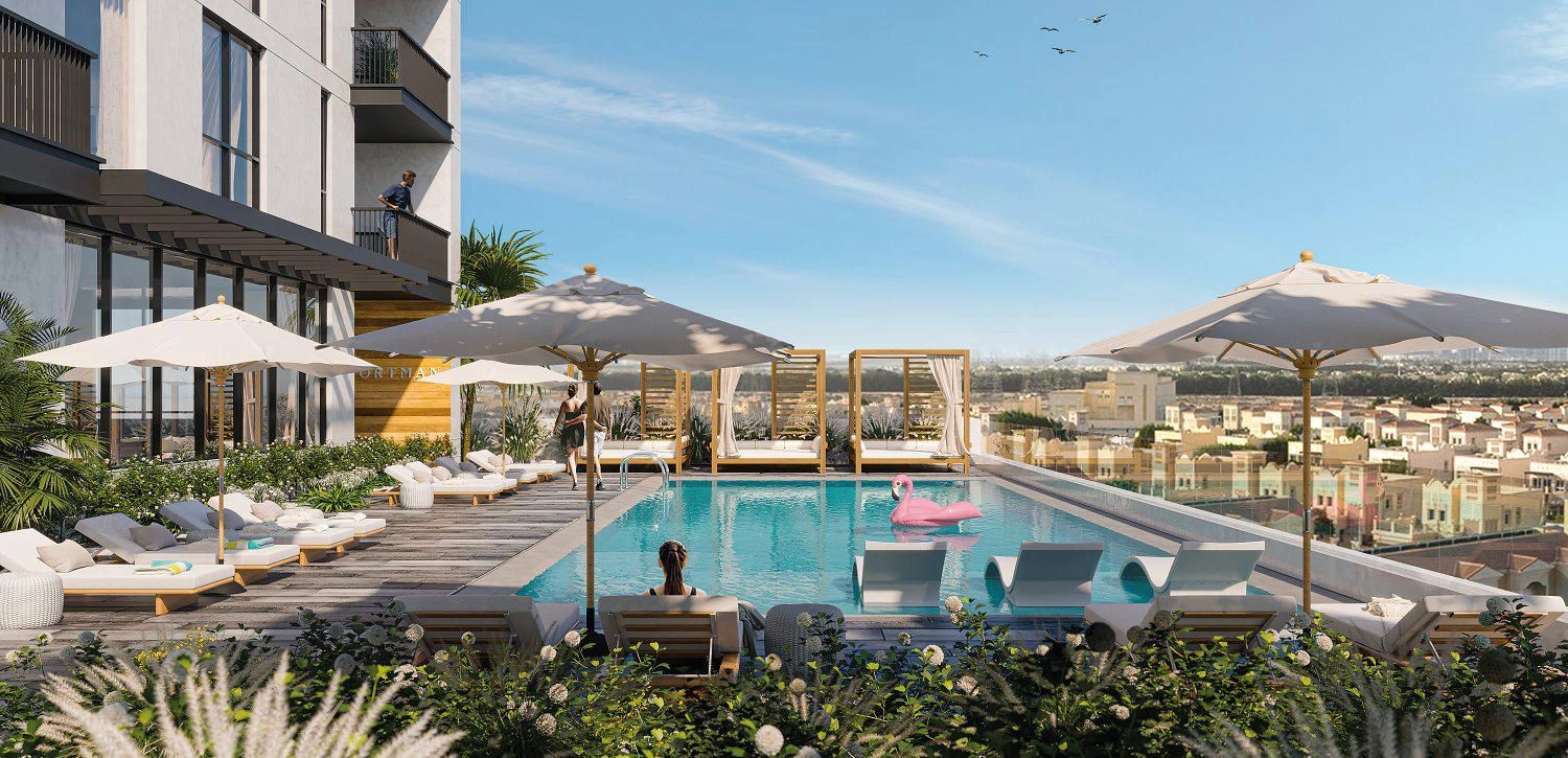 Modern residential complex near Burj Khalifa, Dubai