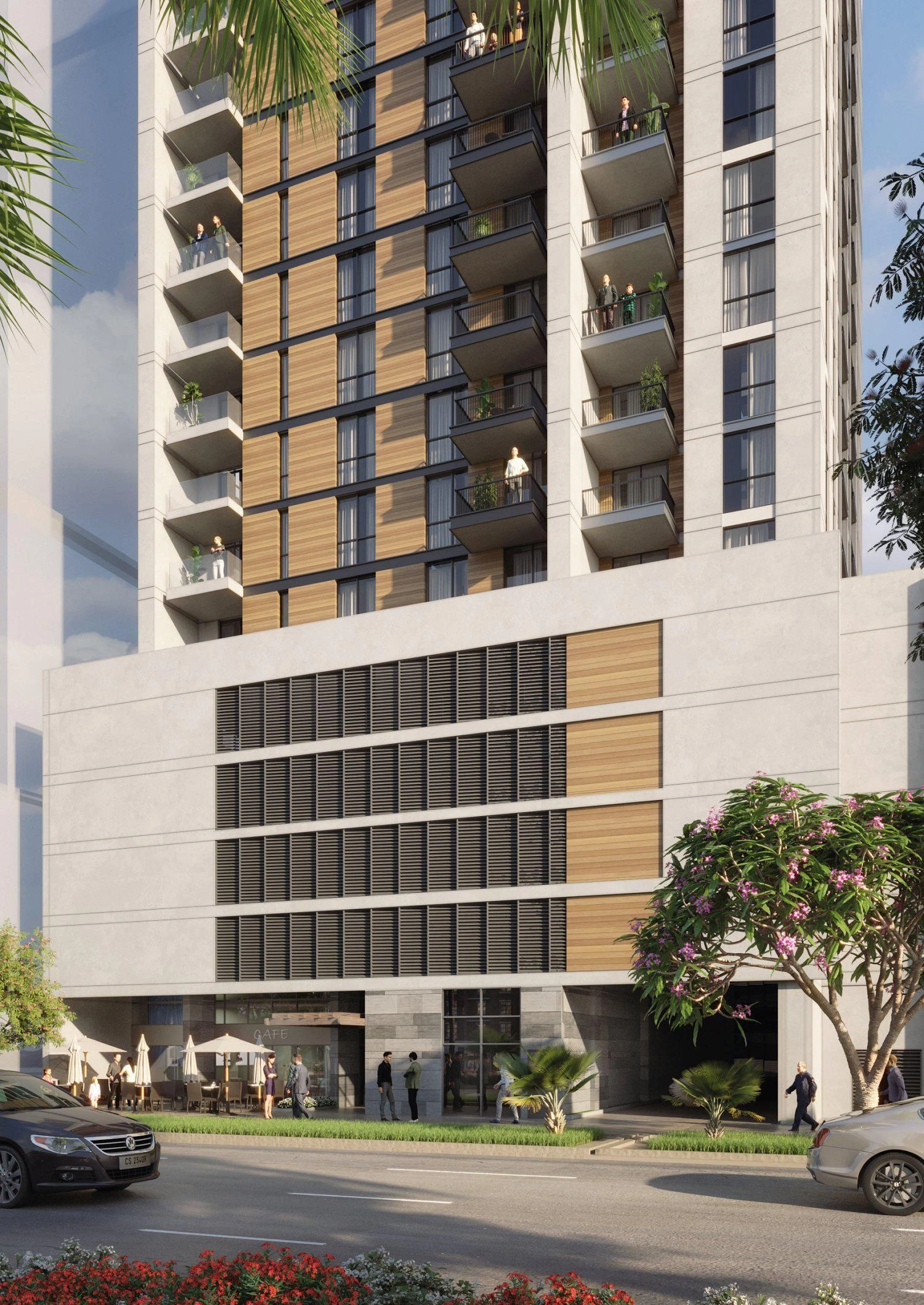 Modern residential complex near Burj Khalifa, Dubai