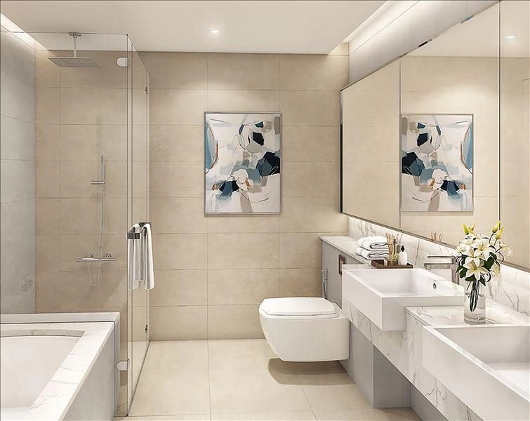 दुबई की नहर के किनारे स्थित एलीट आवासीय परिसर