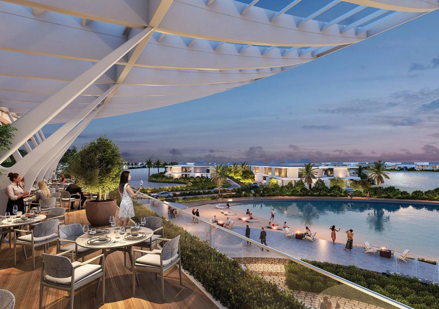 فيلات وشقق فاخرة مع شاطئ خاص، دبي