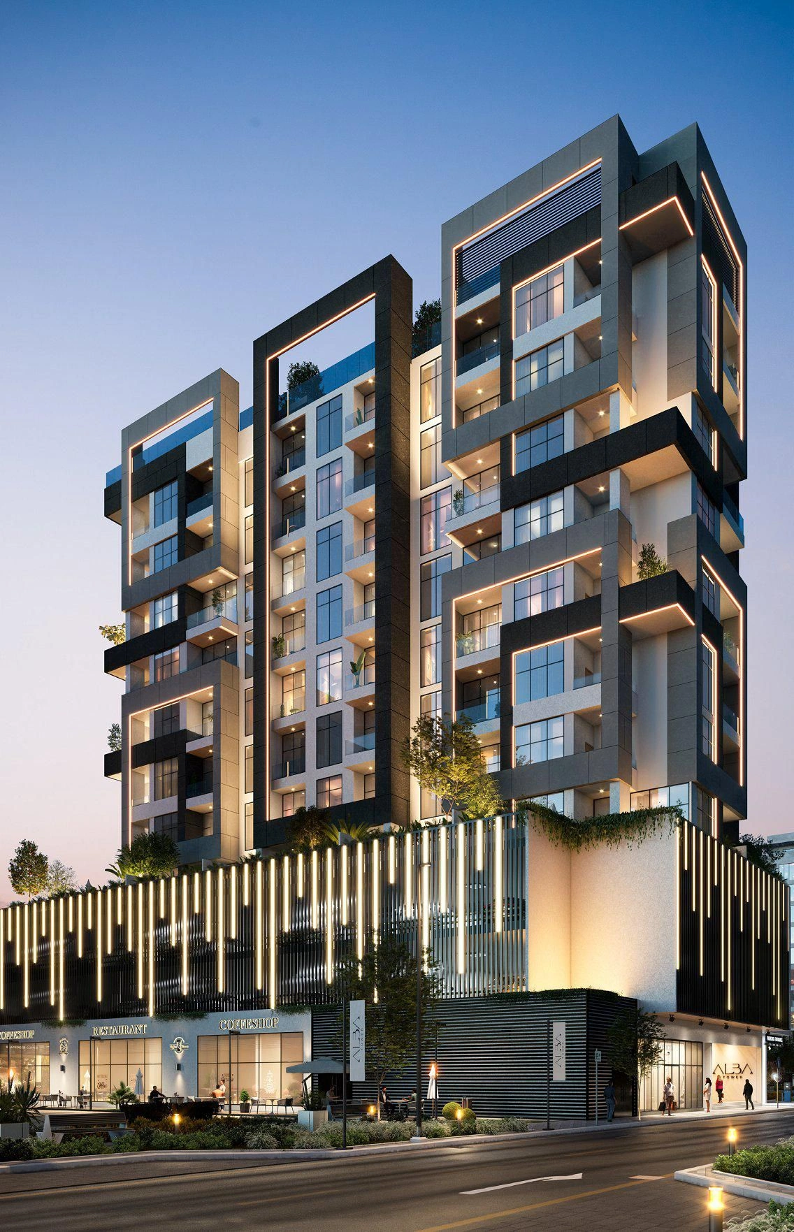 مجمع سكني حديث في المنطقة المركزية في دبي