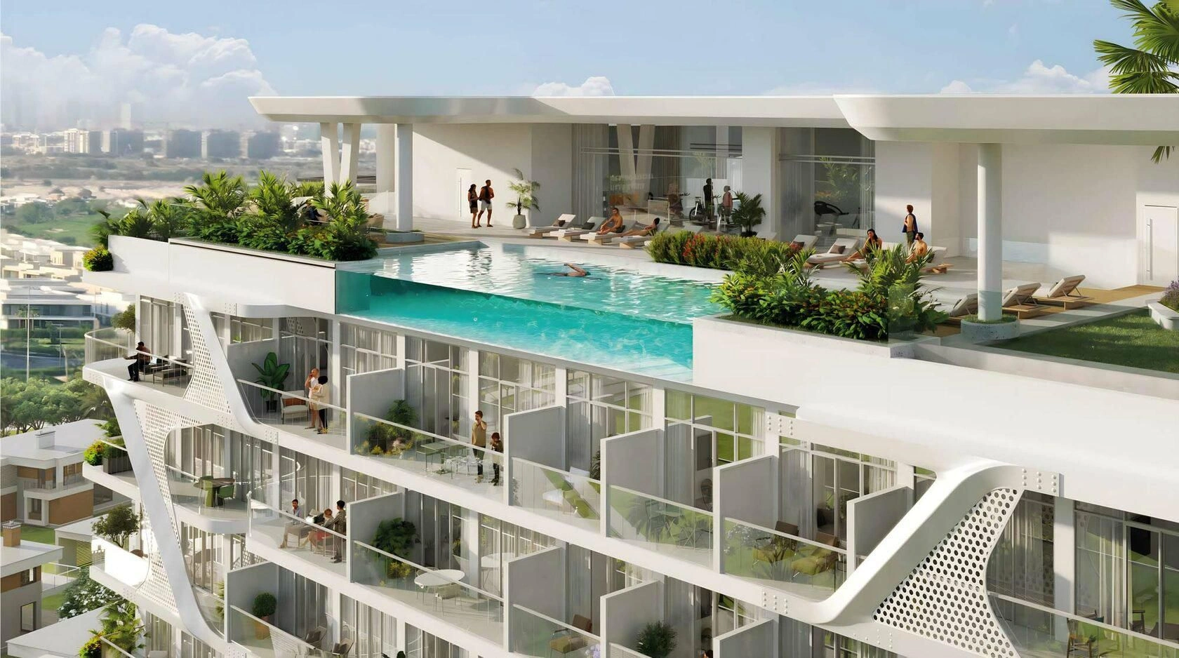 Complejo residencial de lujo con piscina y parques en Dubái