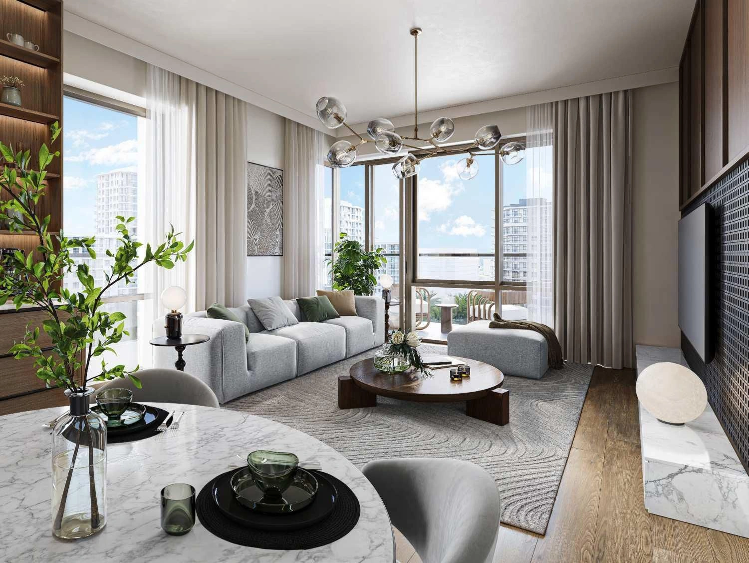 Luxurious residential complex near the main park in Dubai