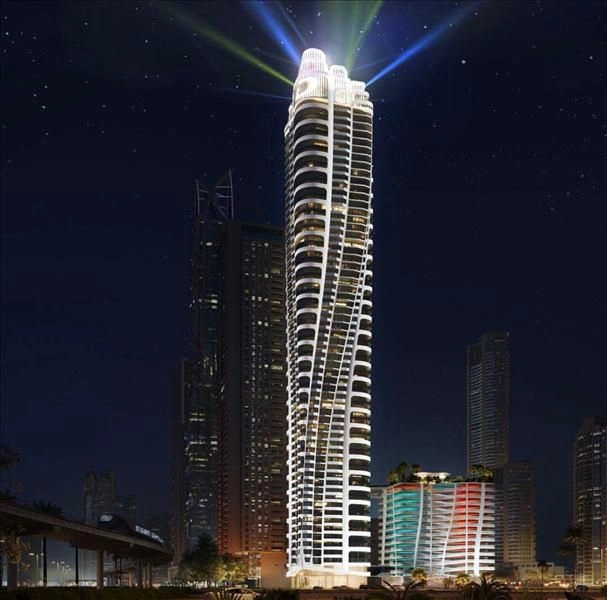 Luxury skyscraper next to the mall, Dubai