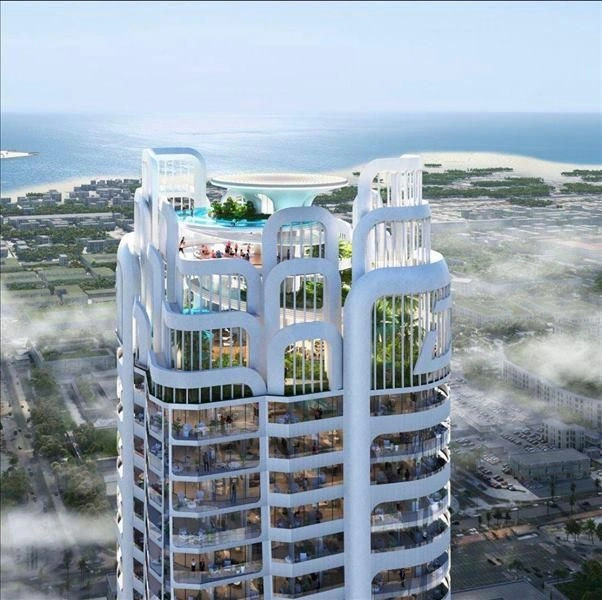 Luxury skyscraper next to the mall, Dubai