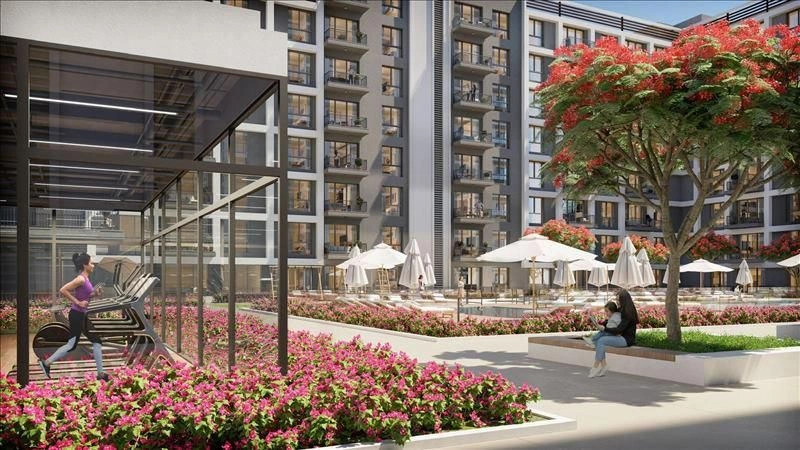 Moderno complejo residencial con piscina y áreas de juegos infantiles, Dubái