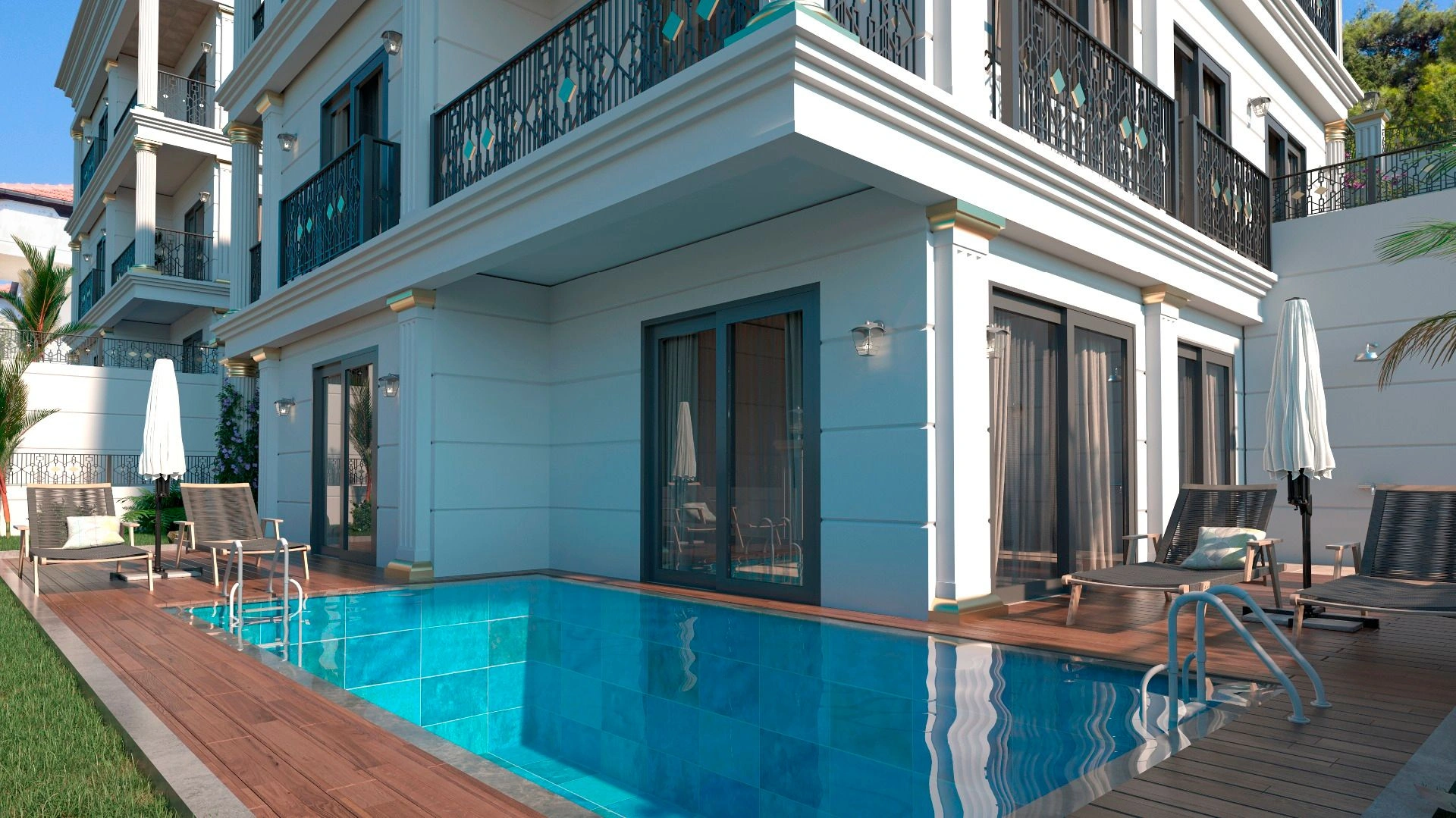 Stylish residential complex in Alanya of Turkey