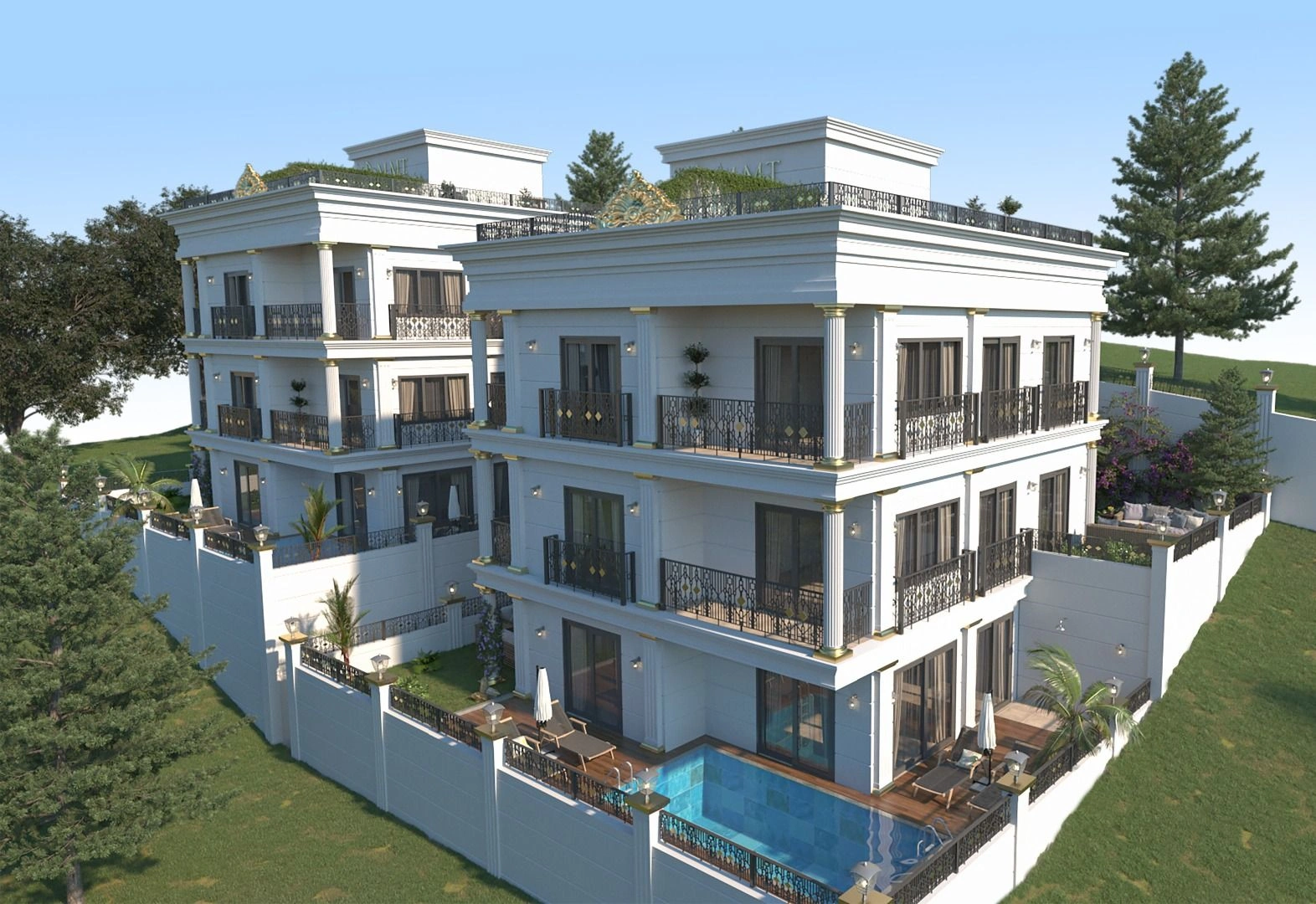 Stylish residential complex in Alanya of Turkey