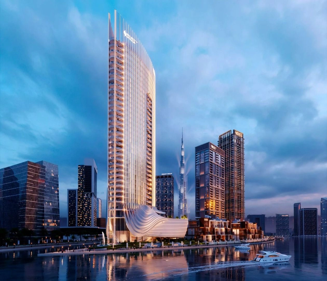 High-rise residential complex on the banks of the Dubai Canal