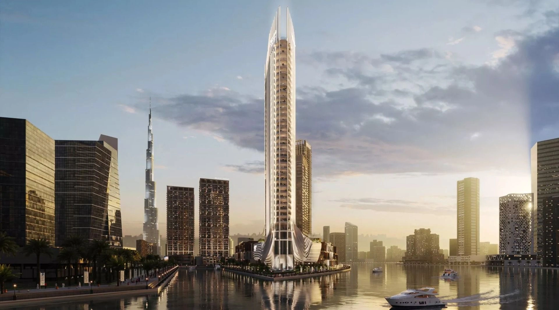 High-rise residential complex on the banks of the Dubai Canal