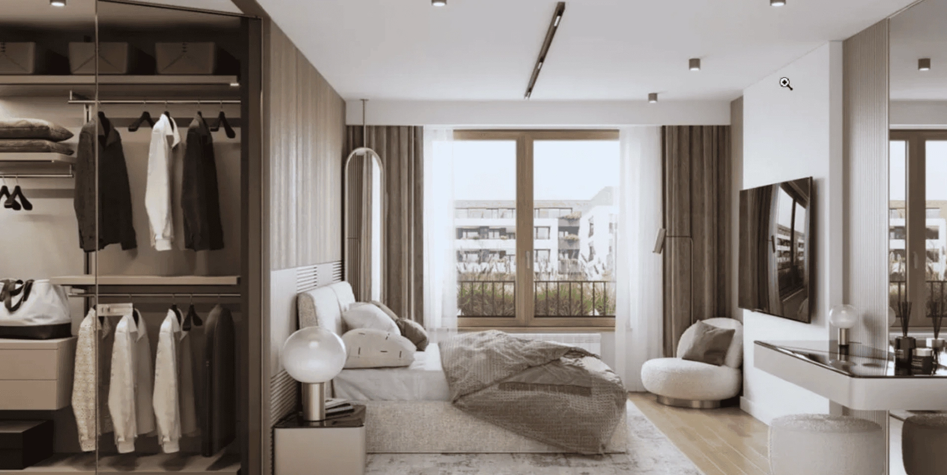 Belgrad, Sırbistan'da balkon veya teraslı daireler