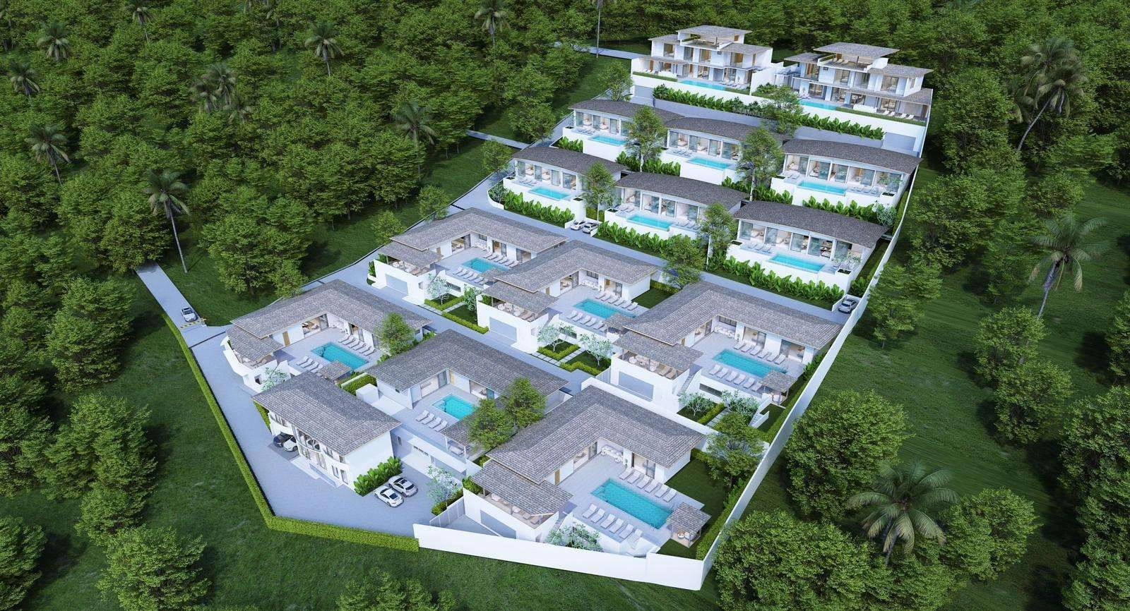 Complex of luxury villas in the center of Koh Samui