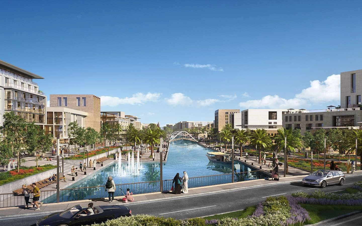 World-class residential complex with access to the beach in the center of the emirate of Sharjah