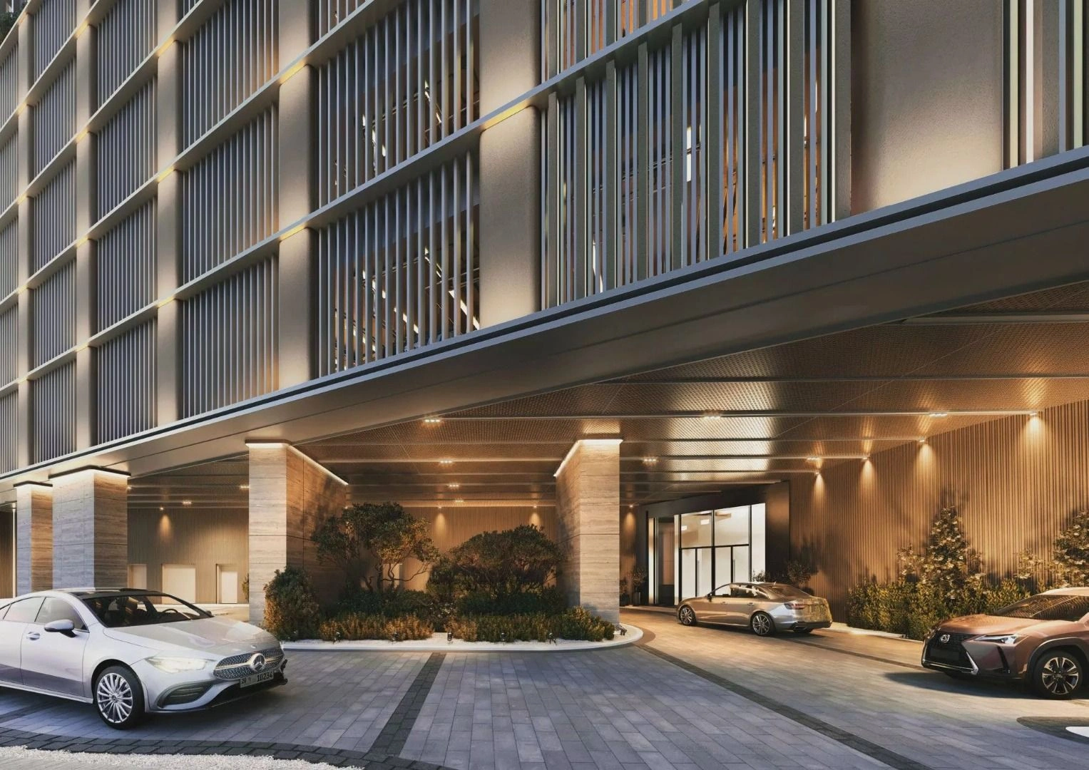 Premium residential complex with a 5-level podium in the Business Bay area