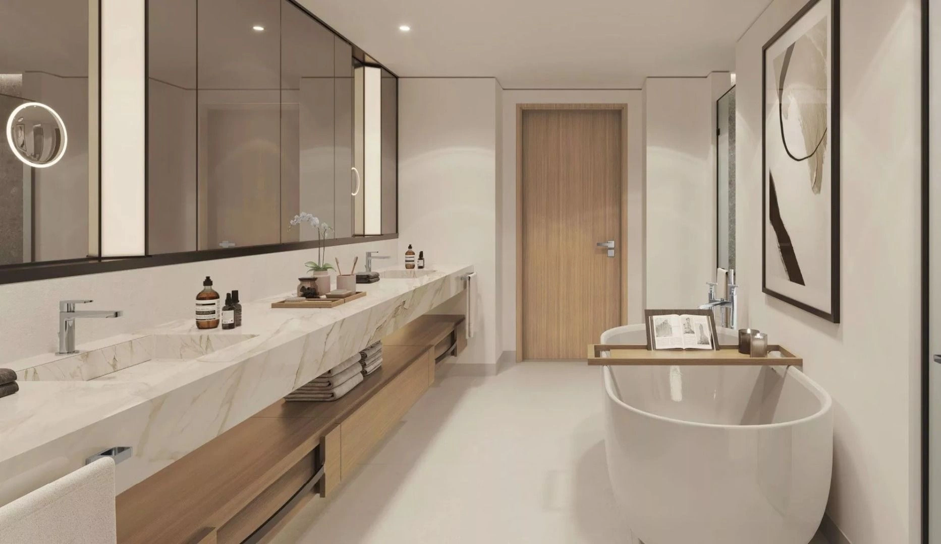 Premium residential complex with a 5-level podium in the Business Bay area
