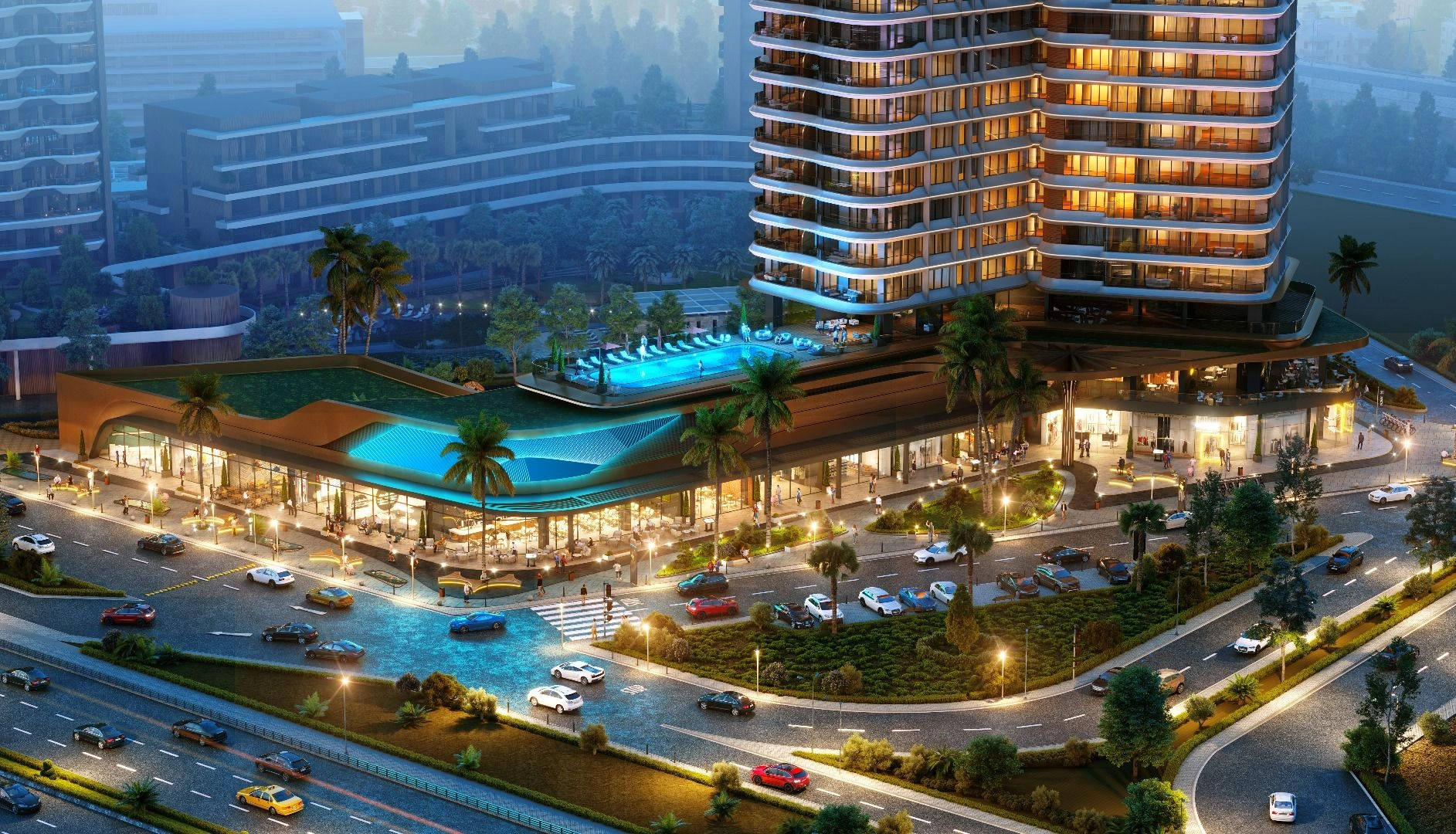 Elite residential complex with sea views in Izmir