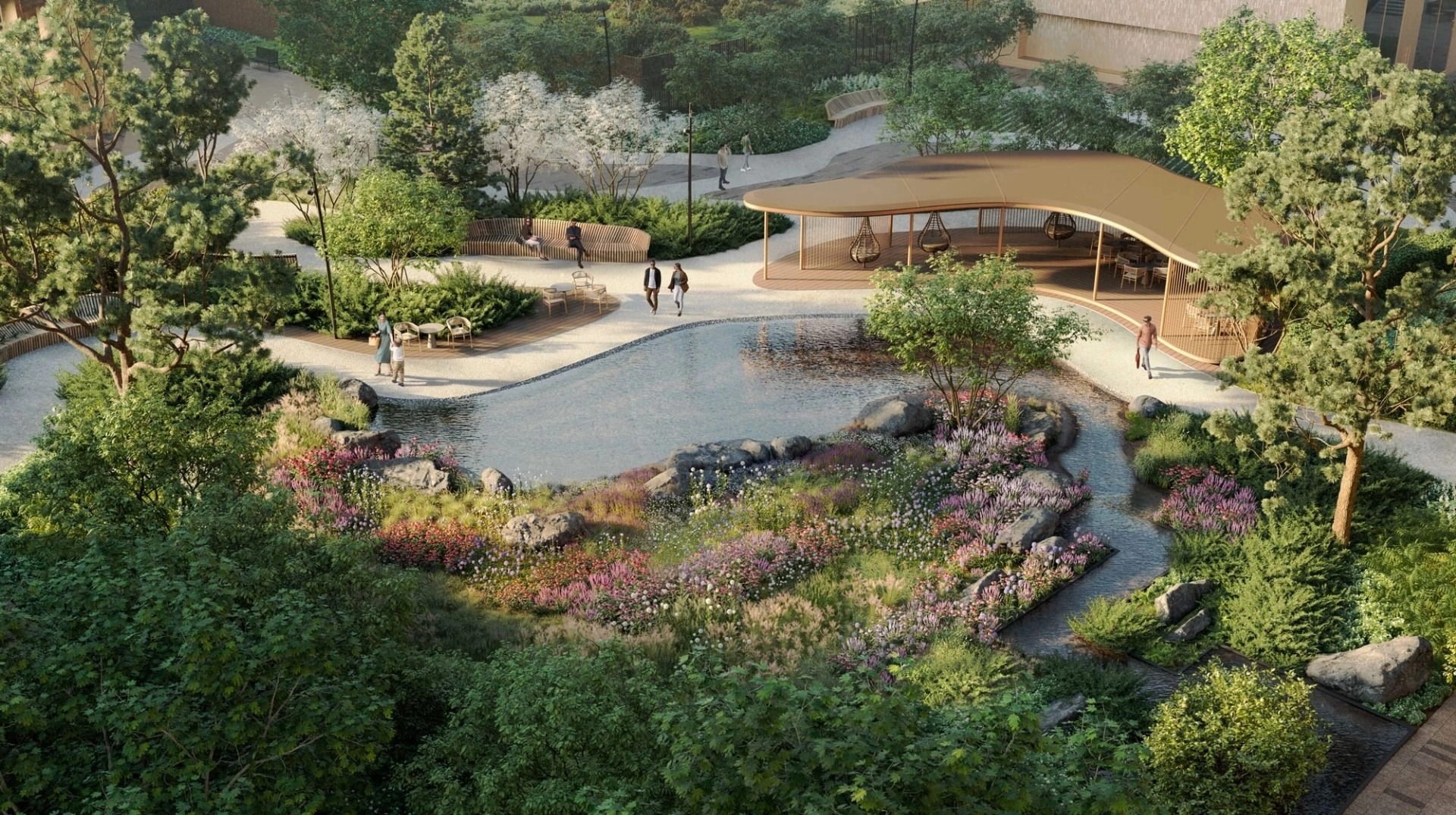 Luxurious modern quarter in premium district of Moscow