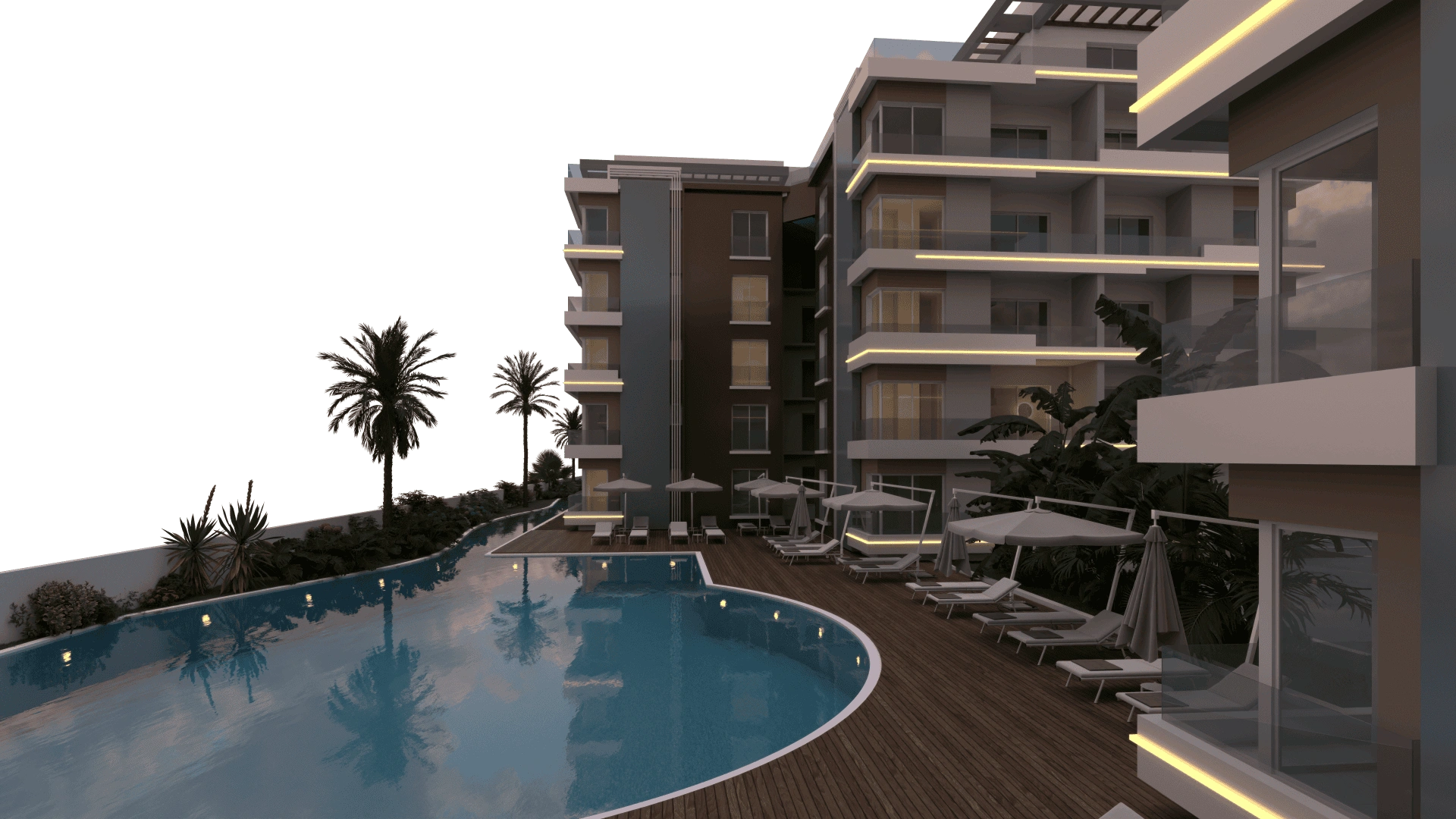 Elite Wohnanlage am Long Beach