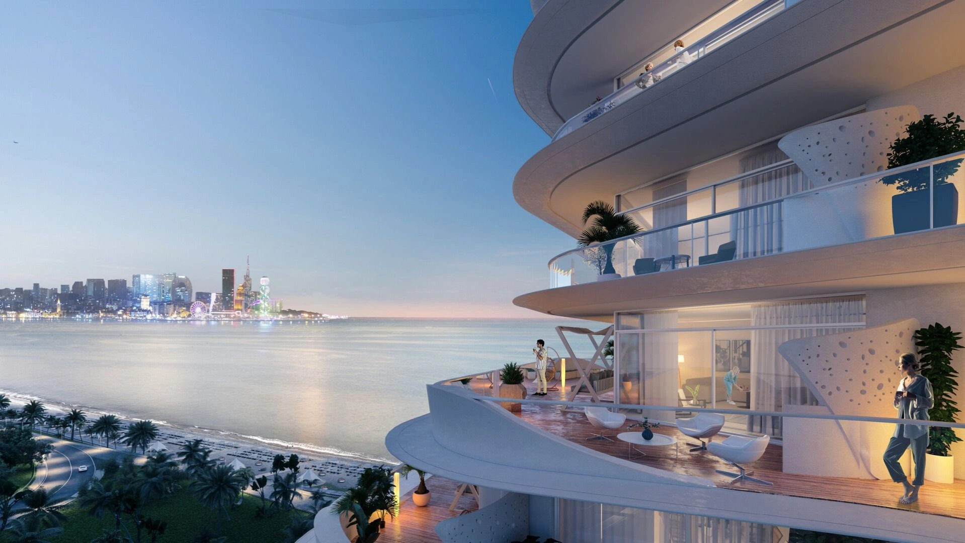 مجتمع مسکونی لوکس 15 طبقه در خط اول دریا