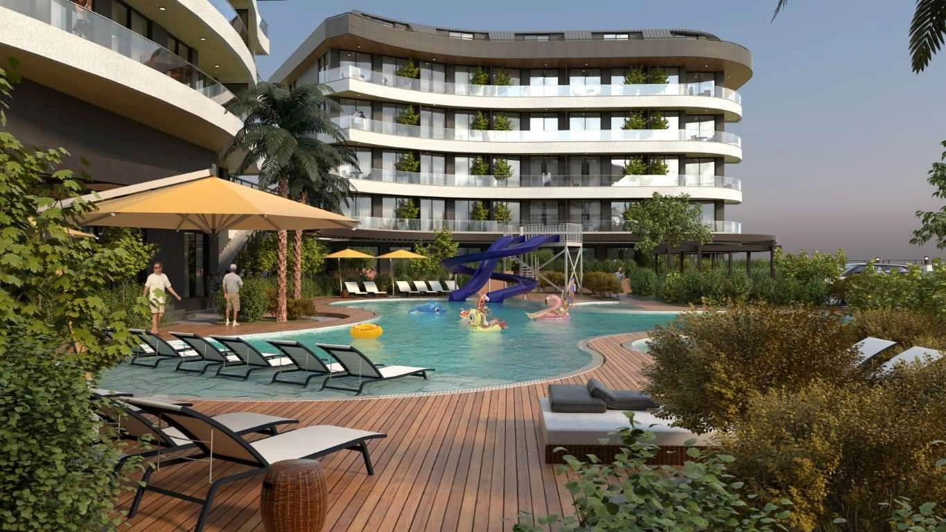 مجمع شقق فاخر جديد في ألانيا، تركيا