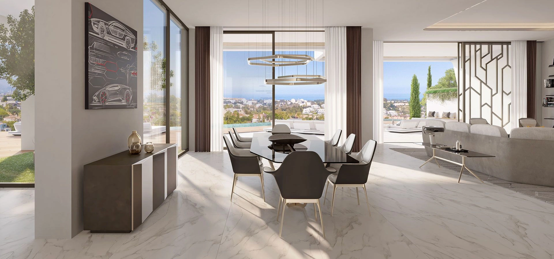 Luxury villa complex in Benahavis of Costa del Sol