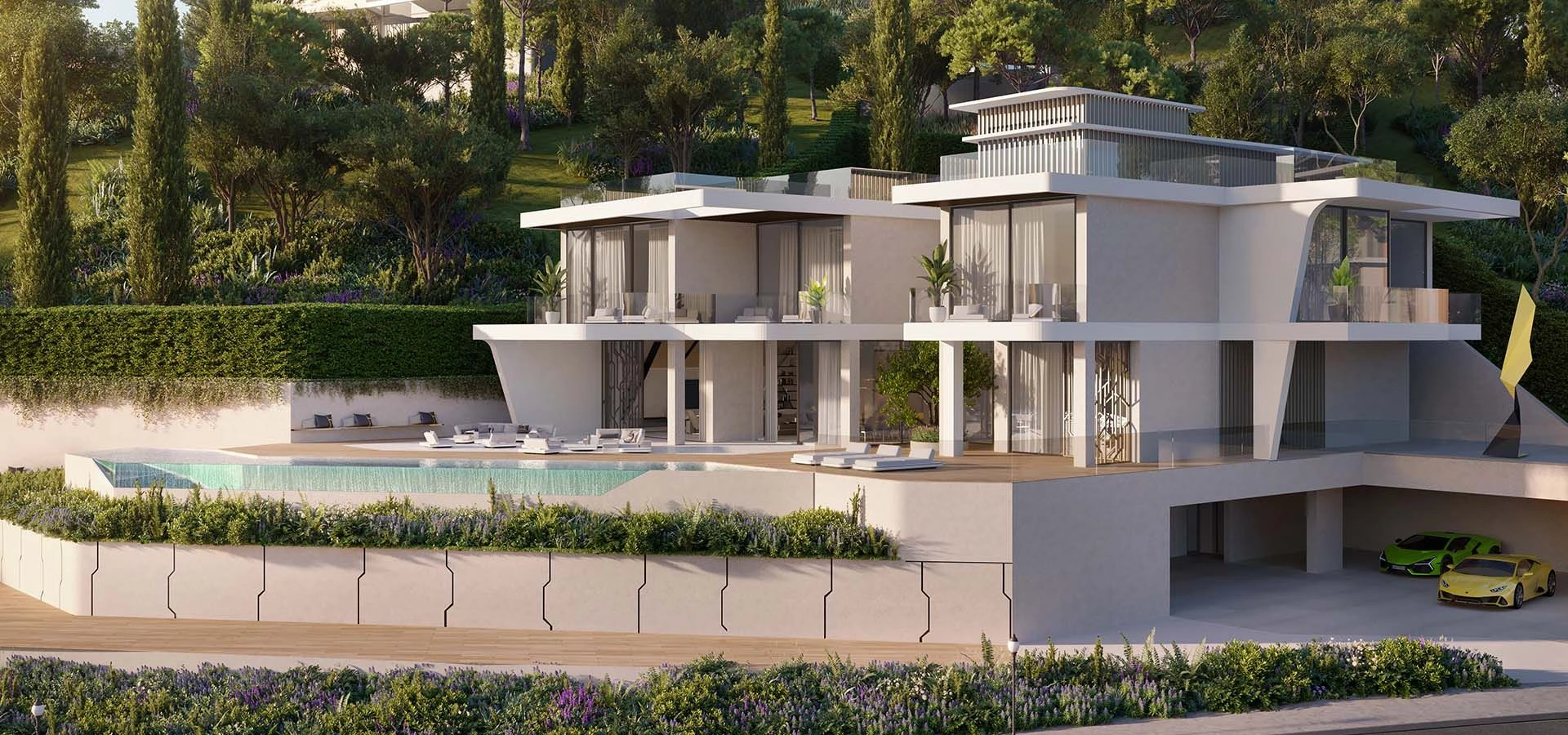 Luxury villa complex in Benahavis of Costa del Sol