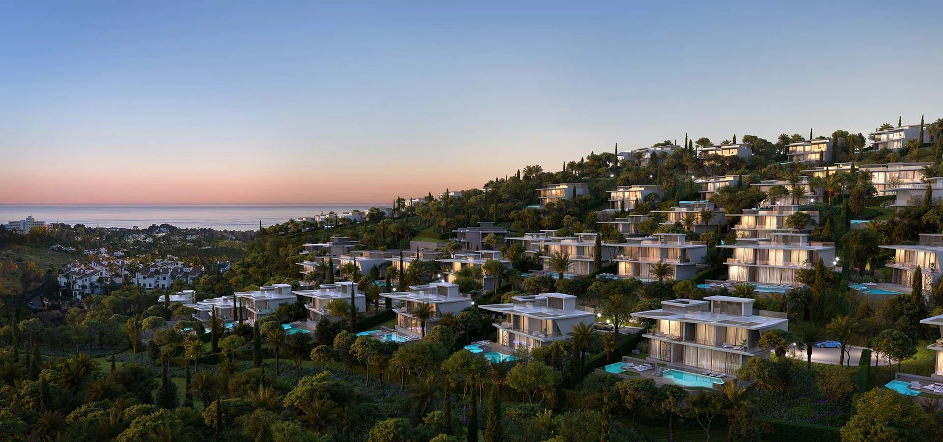 Luxury villa complex in Benahavis of Costa del Sol