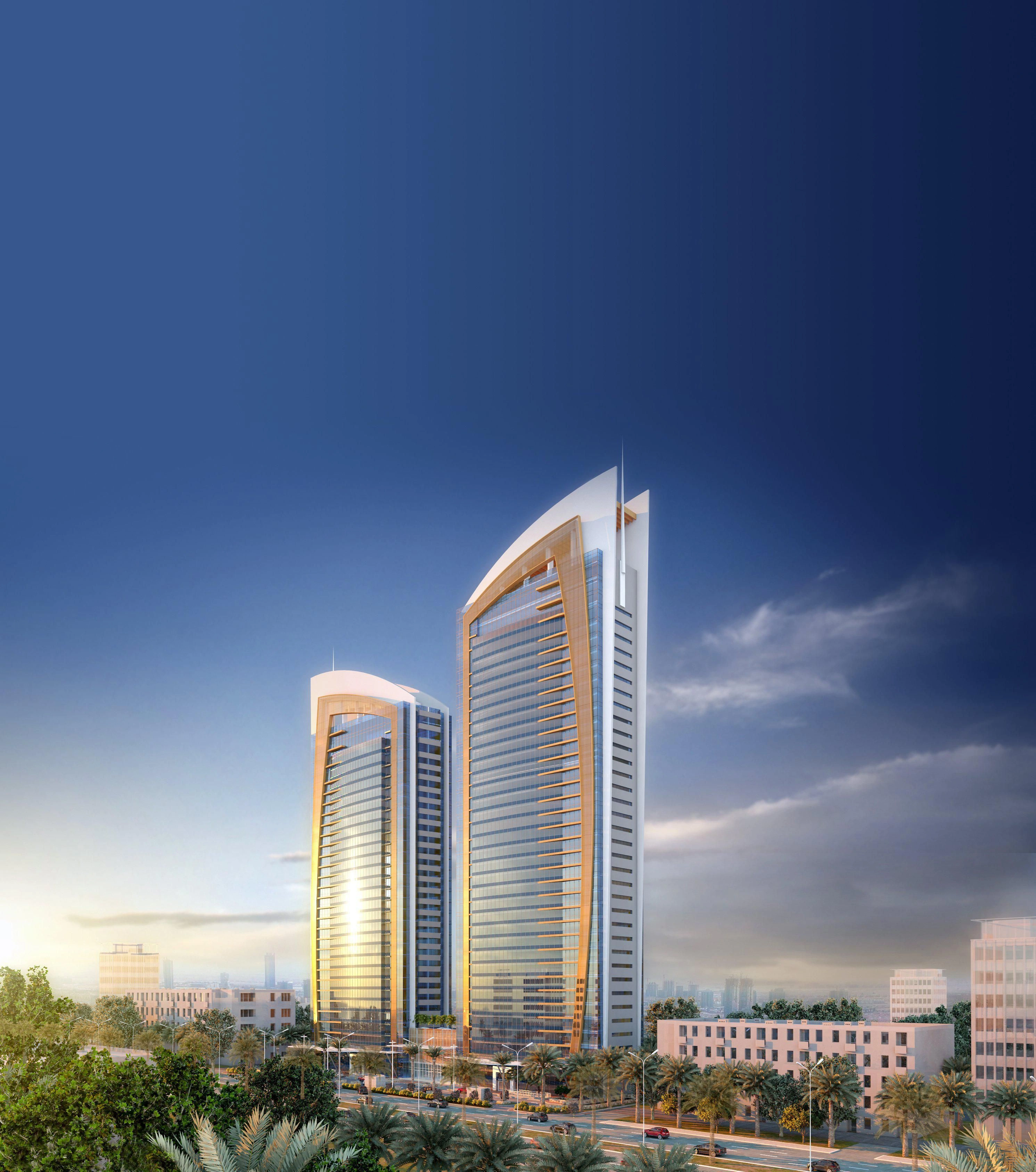 Damac Esclusiva high-rise residence with swimming pools and spa in the center of Riyadh, Saudi Arabia