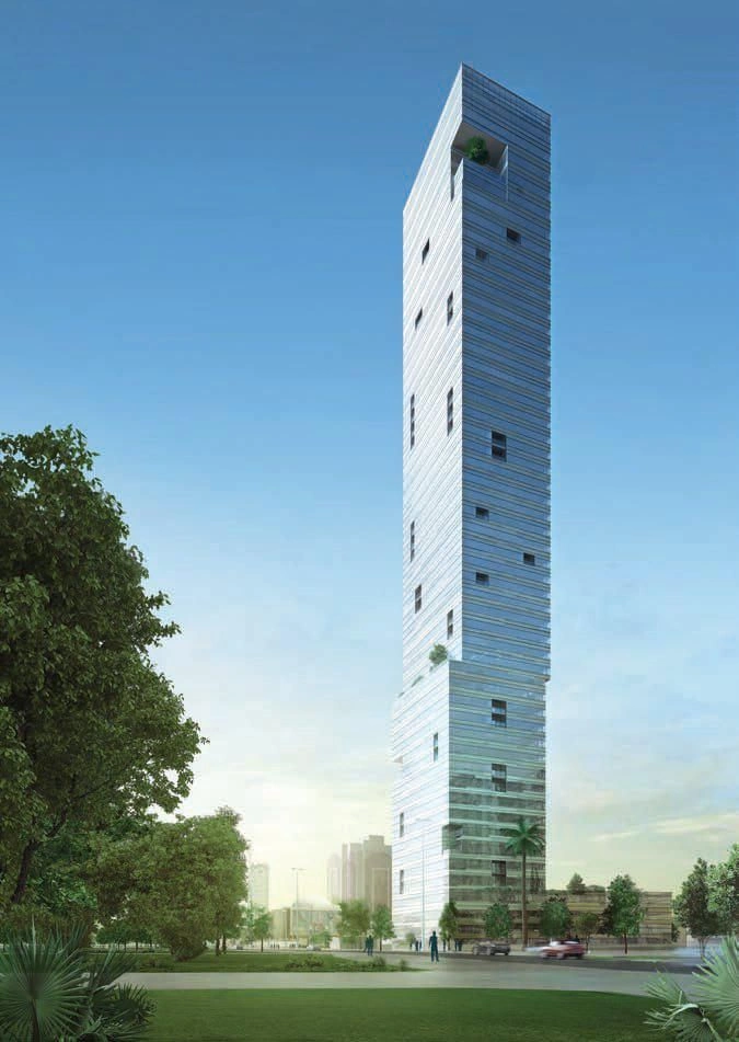 New high-rise residence with swimming pools and gardens, Jeddah, Saudi Arabia