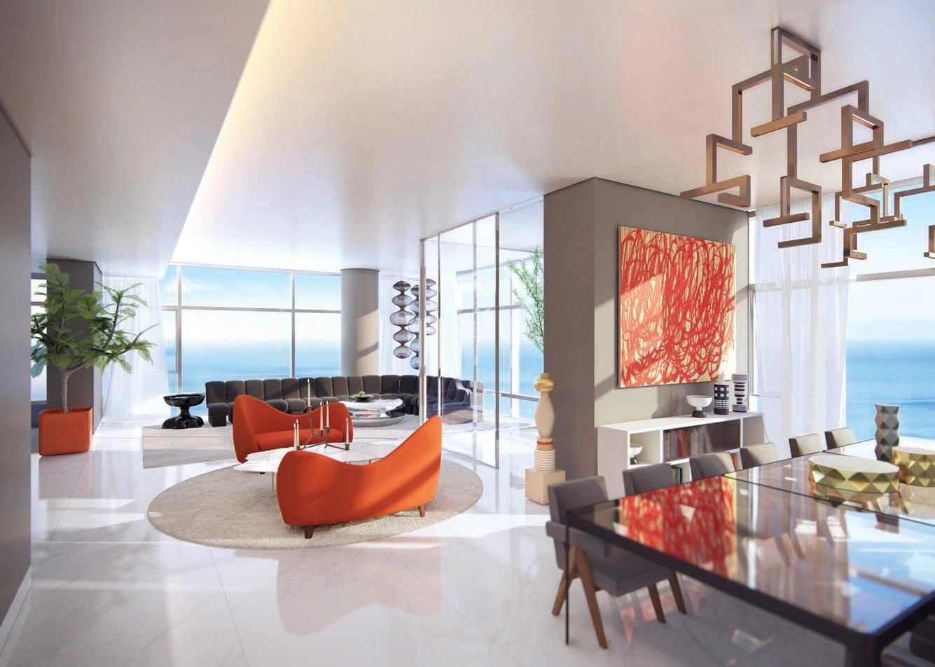 New high-rise residence with swimming pools and gardens, Jeddah, Saudi Arabia