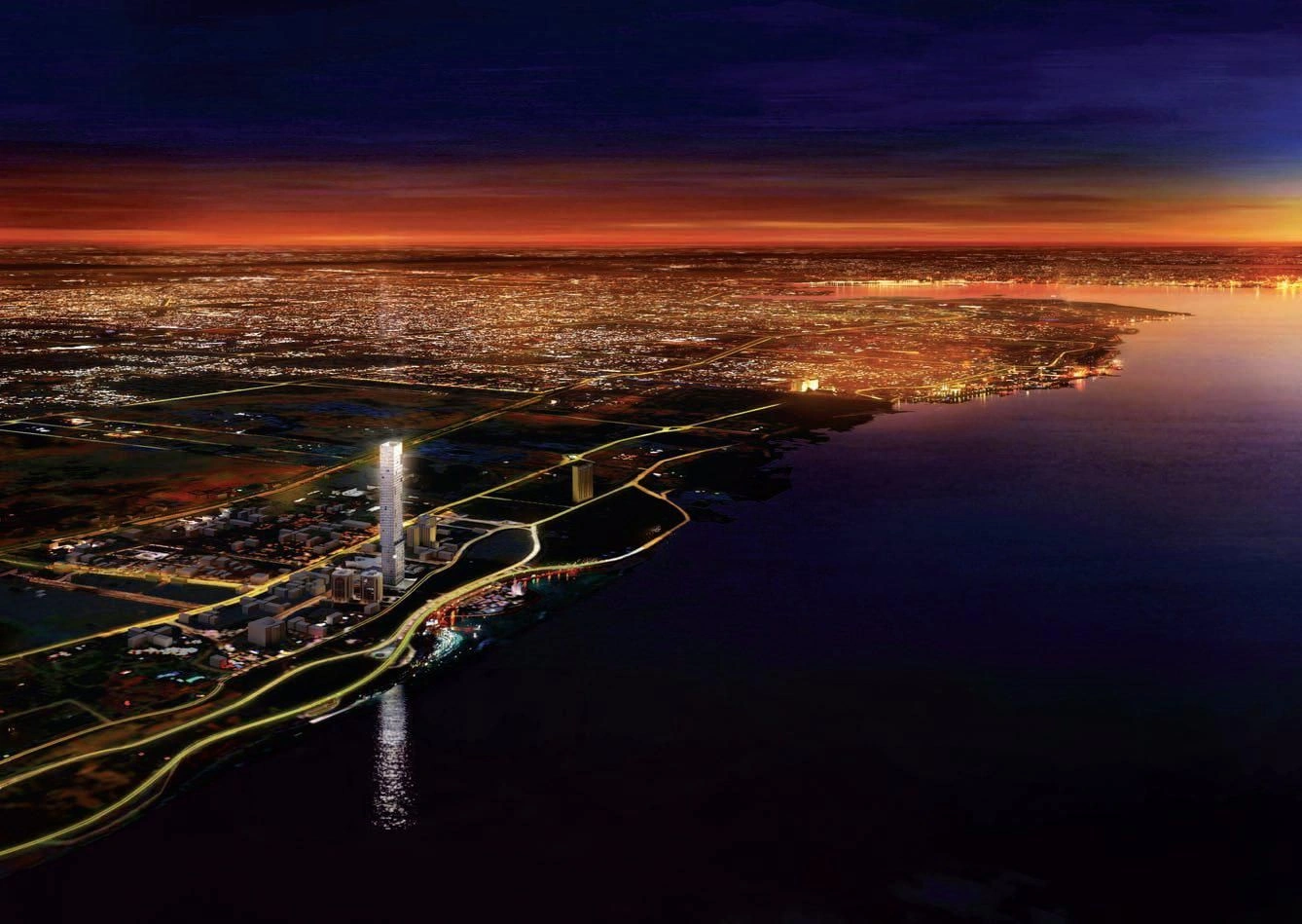 New high-rise residence with swimming pools and gardens, Jeddah, Saudi Arabia