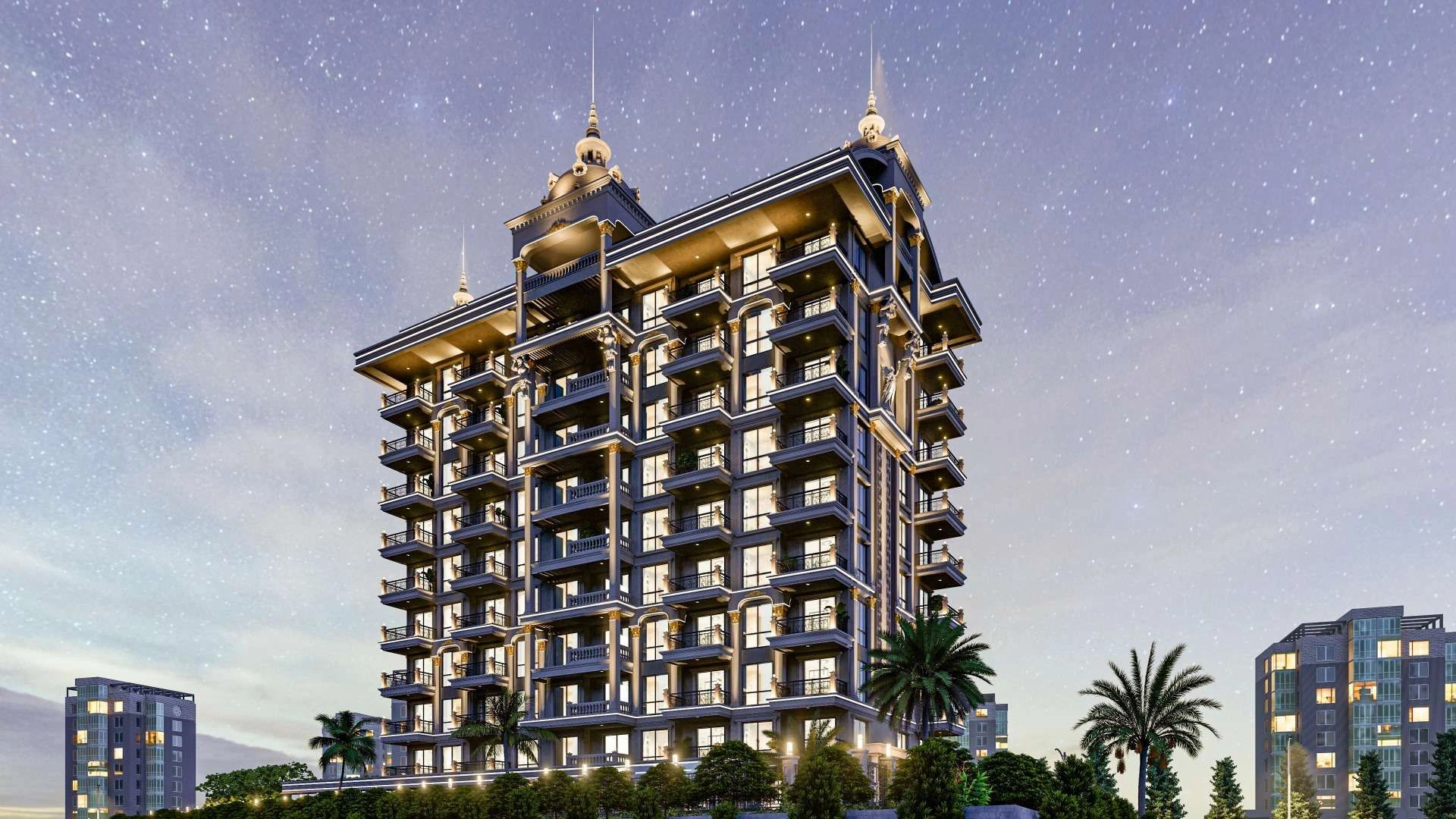 Residential complex 400 meters to sandy beach of Alanya