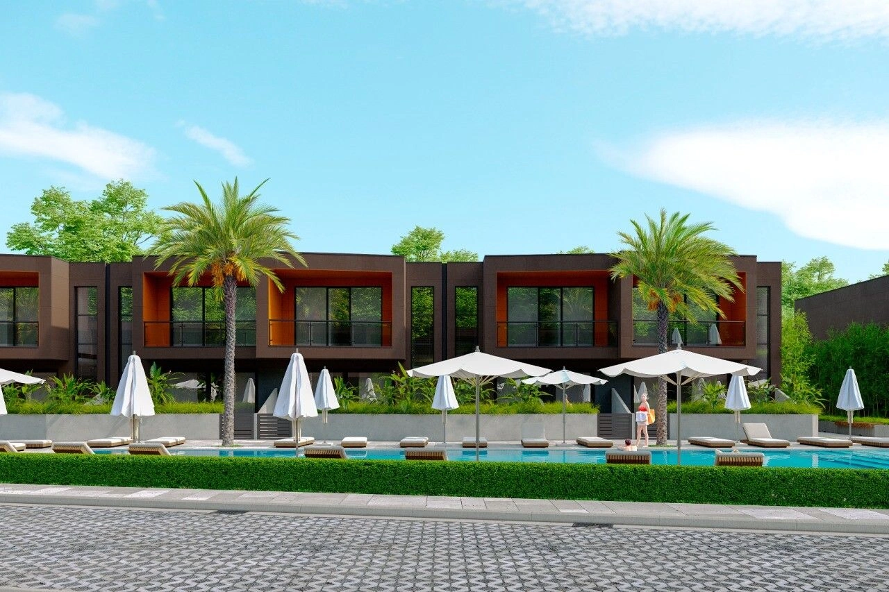 A unique club complex of two-level townhouses