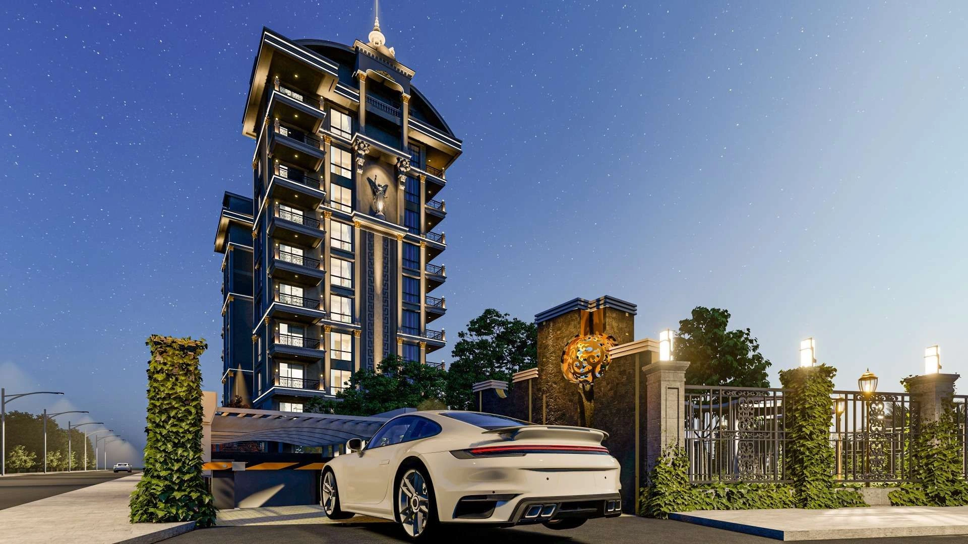 Residential complex 400 meters to sandy beach of Alanya