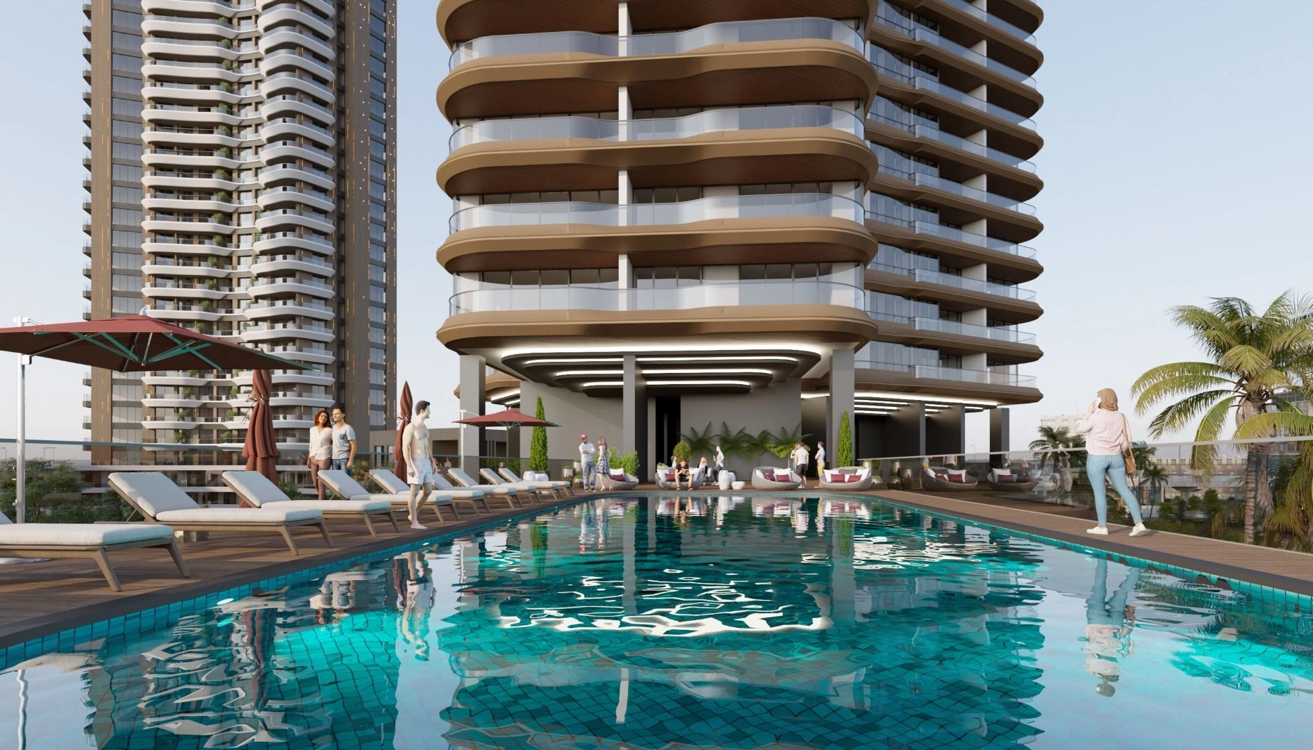 Elite residential complex with sea views in Izmir