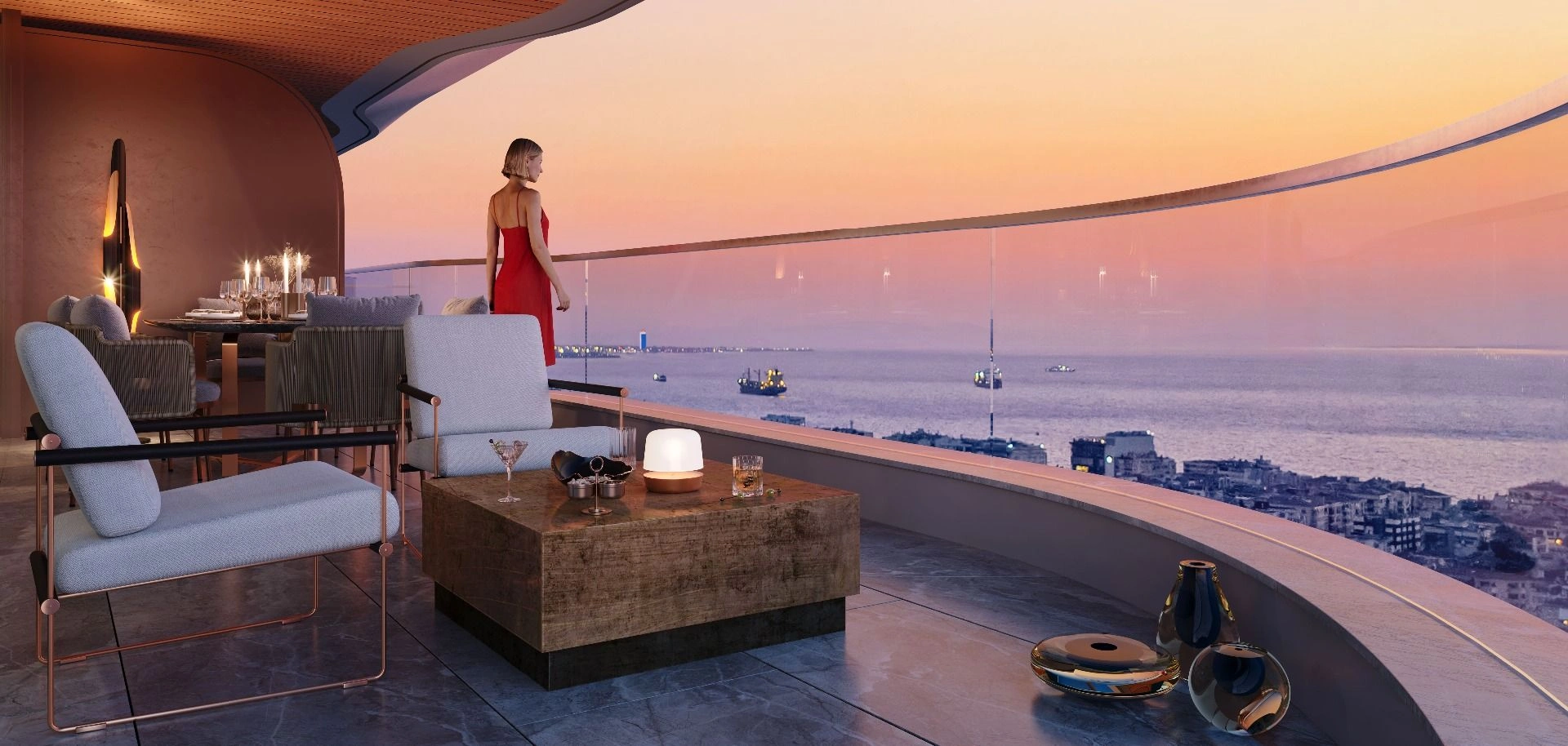 Elite residential complex with sea views in Izmir