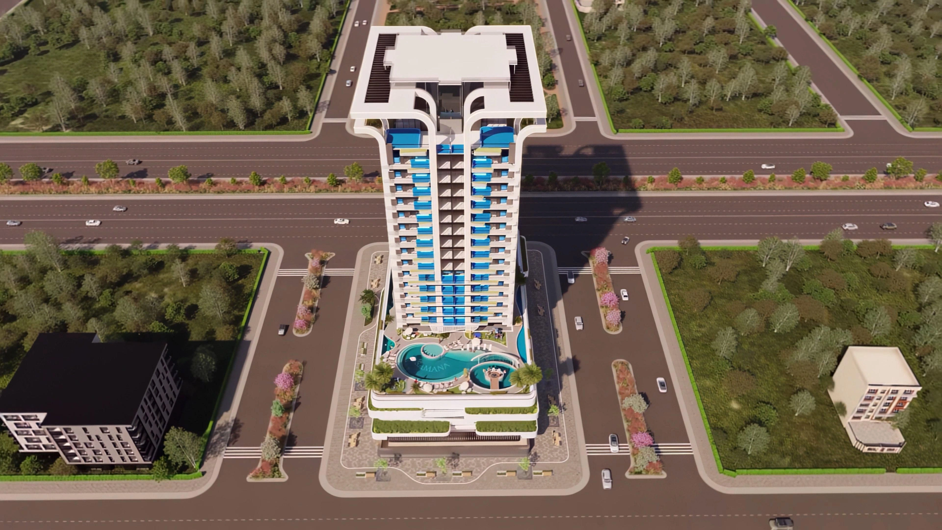 Modern apartments in a multi-storey residential complex with developed infrastructure, JVC, Dubai, UAE