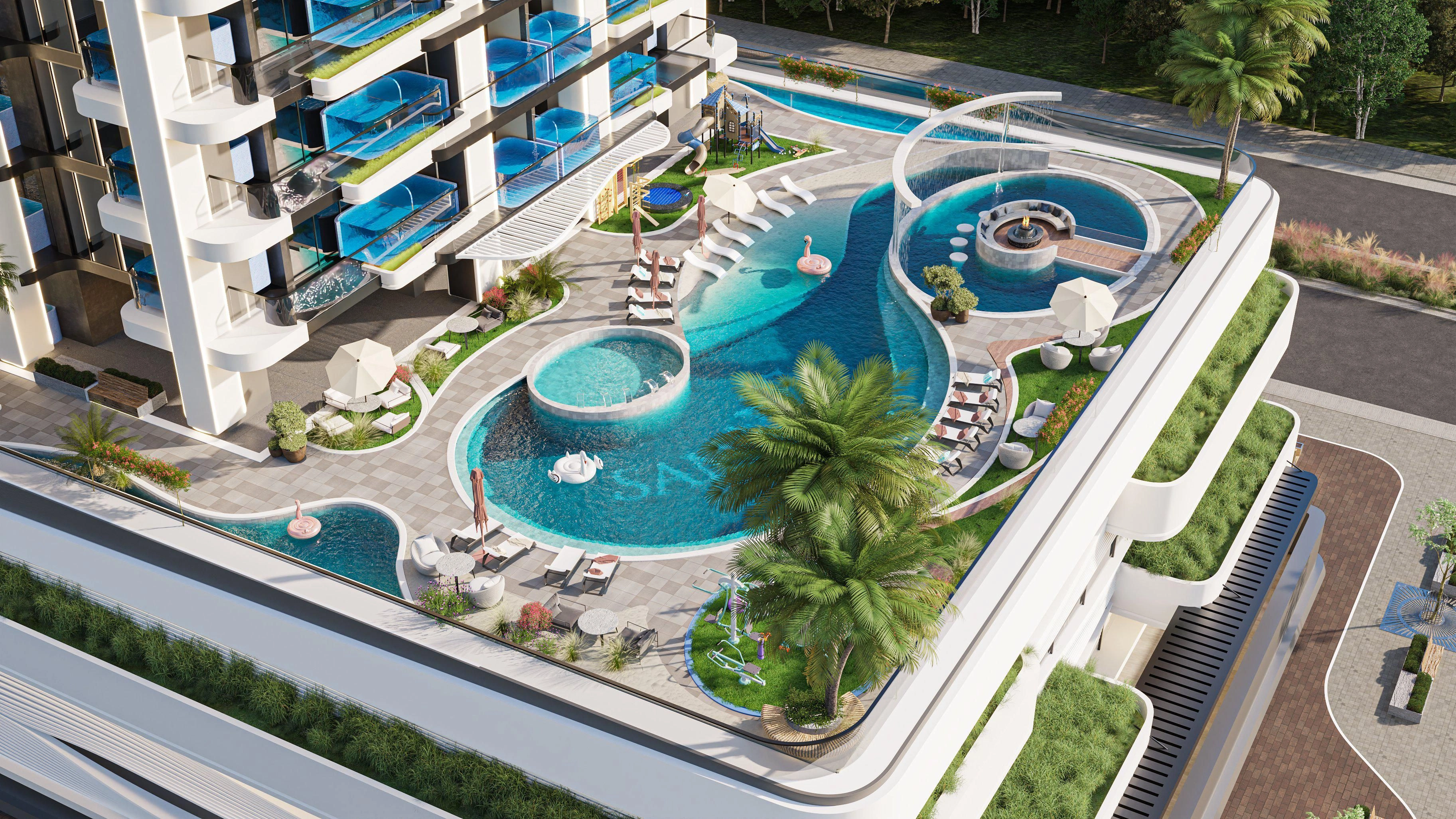 Modern apartments in a multi-storey residential complex with developed infrastructure, JVC, Dubai, UAE