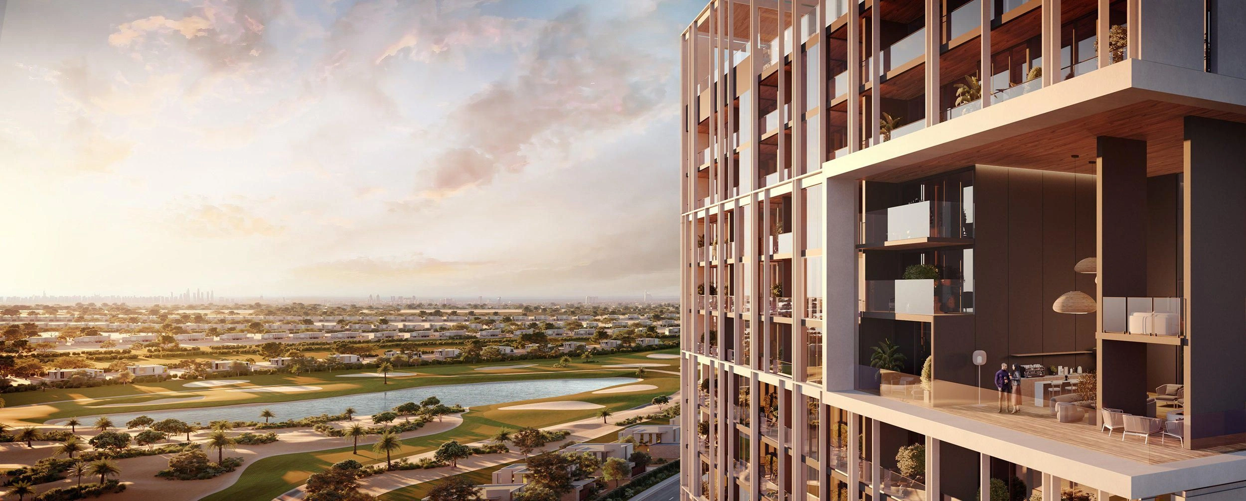 New Vista residence with swimming pool, green areas and cinema, Dubai Sports city, Dubai, UAE