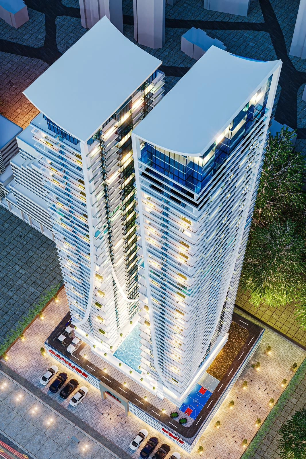 New residence Elitz 3 with swimming pools, business center and mini golf course, JVC, Dubai, UAE