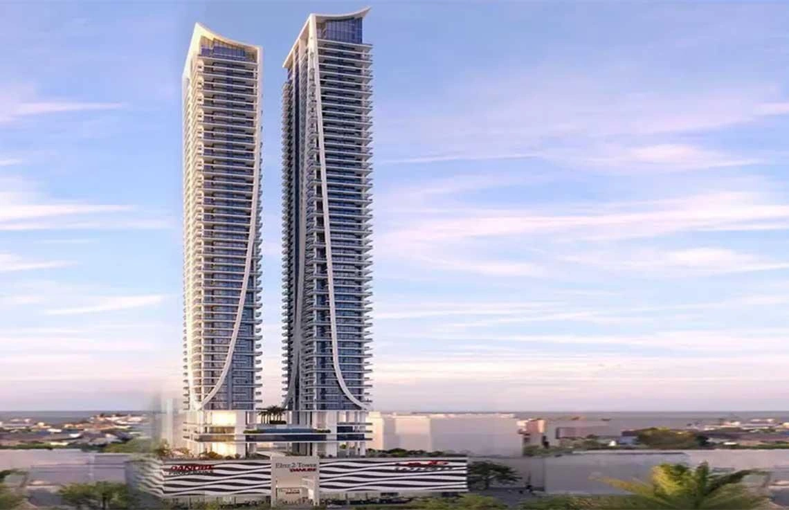 New residence Elitz 3 with swimming pools, business center and mini golf course, JVC, Dubai, UAE