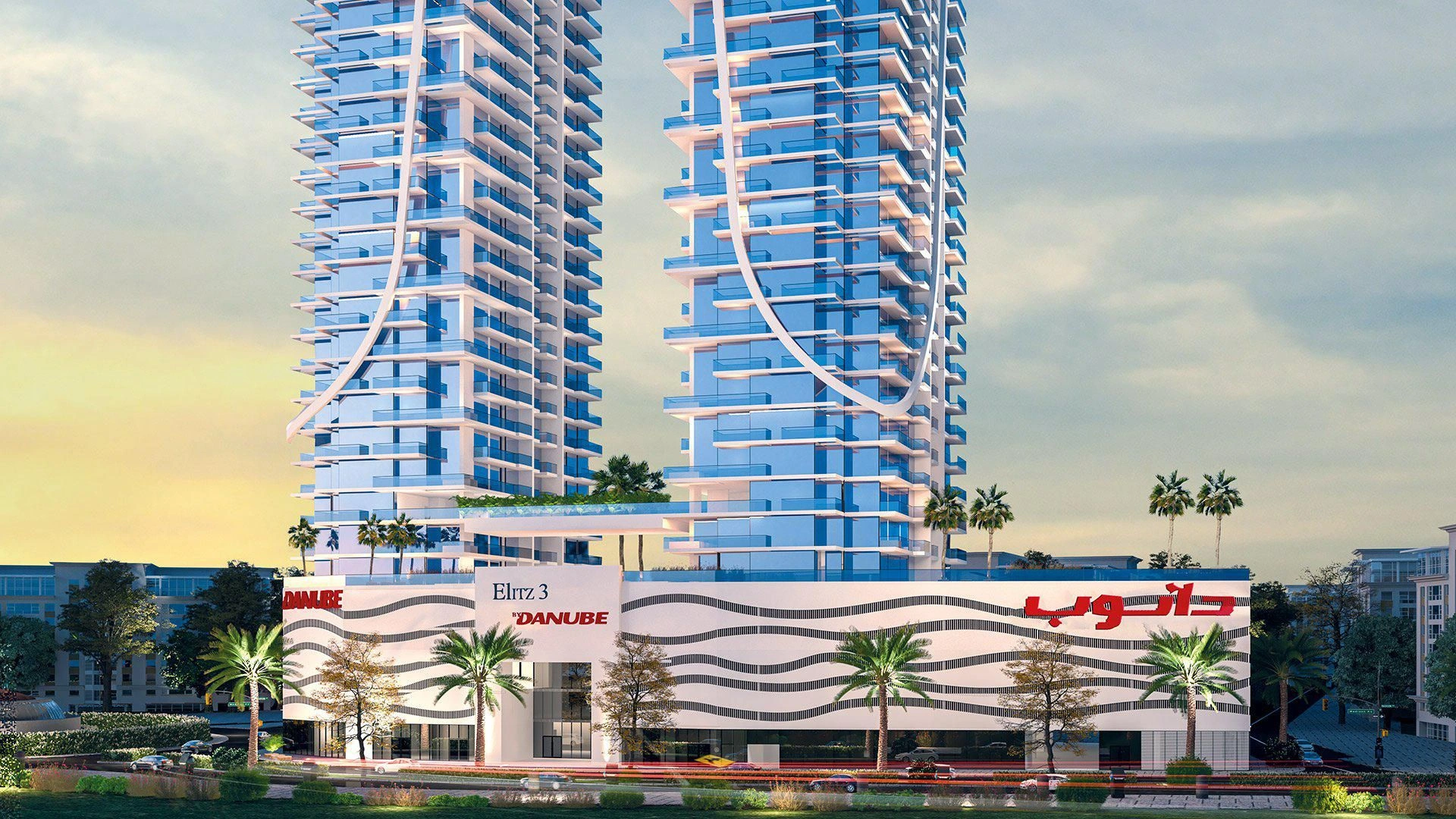 New residence Elitz 3 with swimming pools, business center and mini golf course, JVC, Dubai, UAE